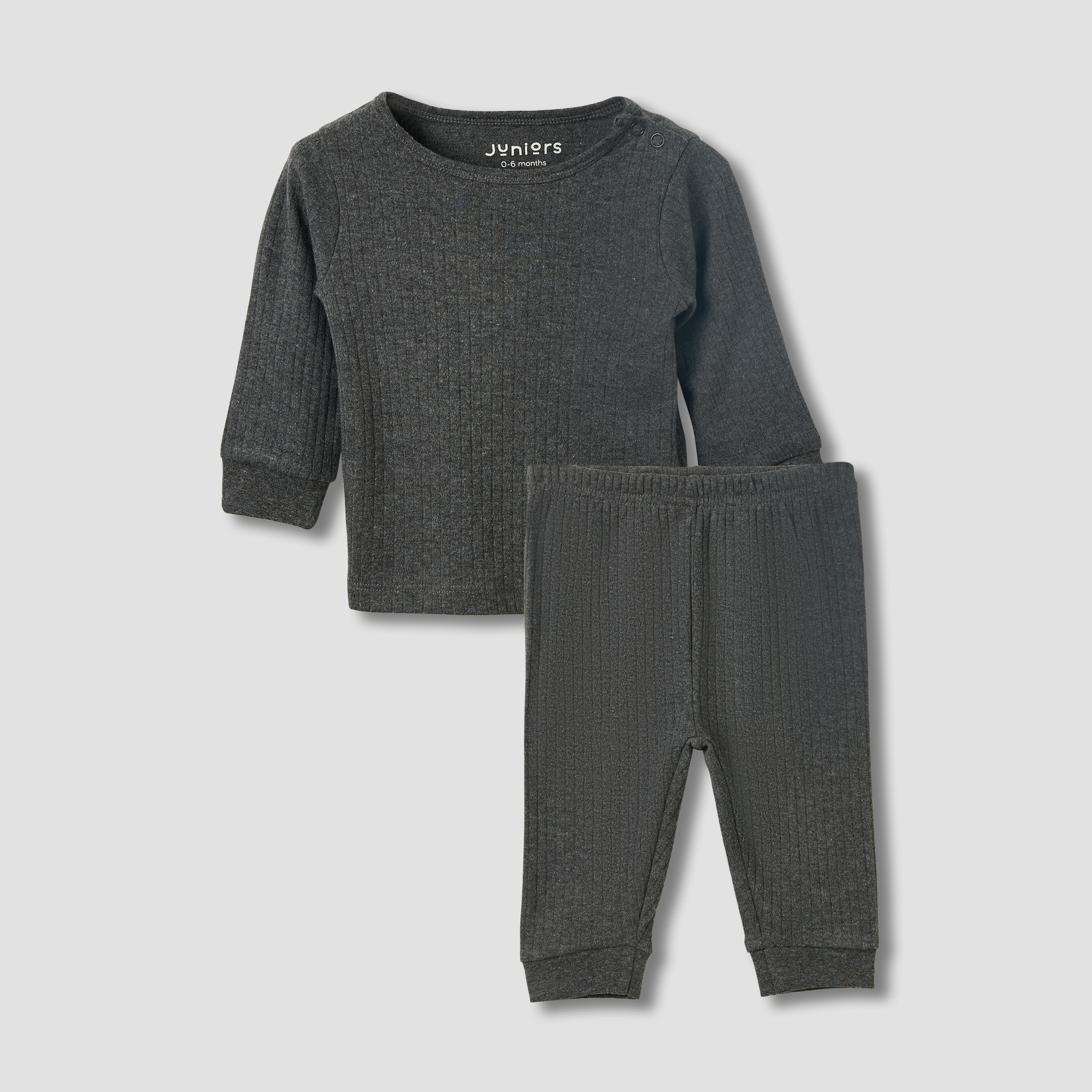 Juniors Ribbed Thermal T-shirt and Pyjama Set-baby-boys-clothing-nightwear-pyjamasets-image-1