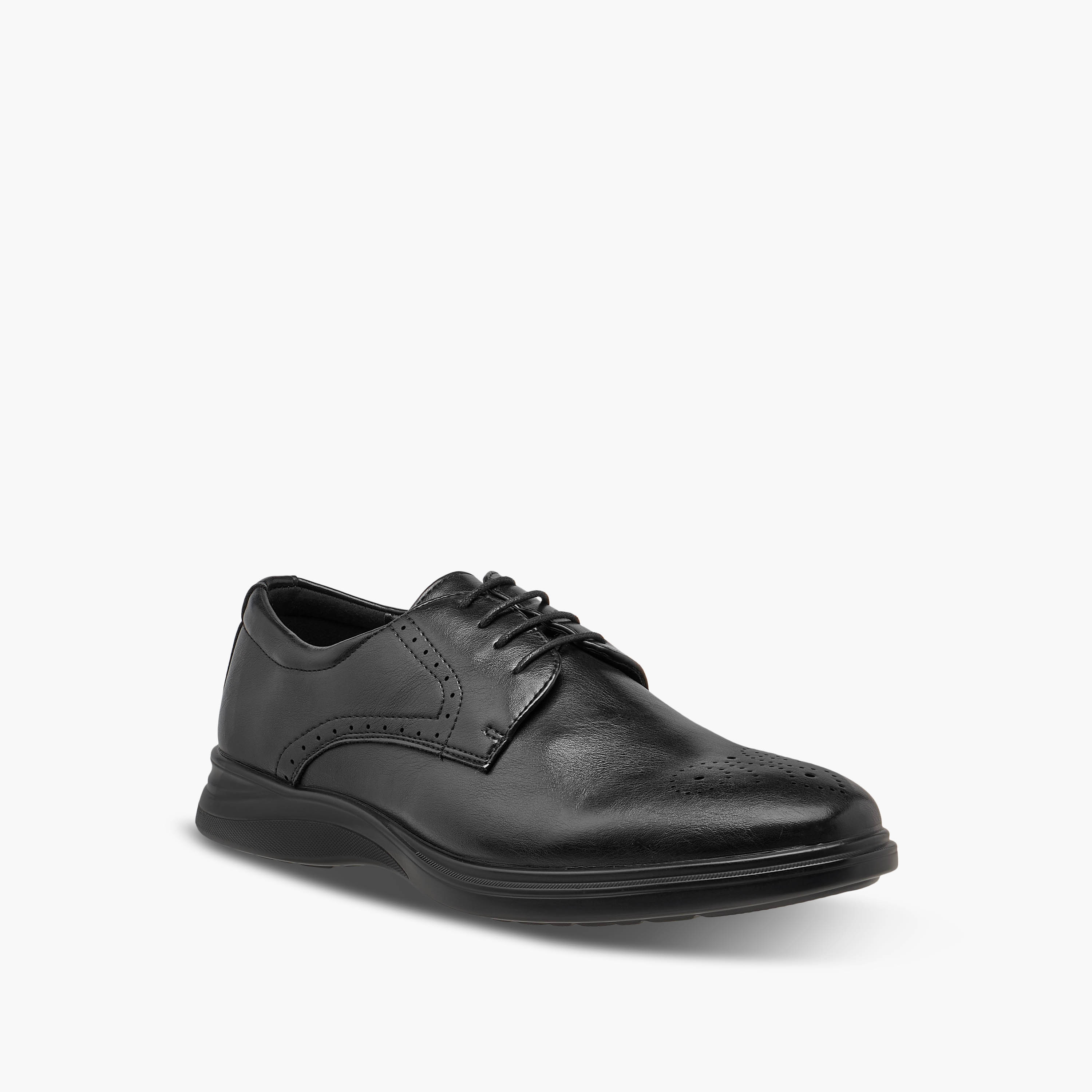 Le Confort Men Perforated Lace-Up Derby Shoes-men-shoes-formalshoes-image-2
