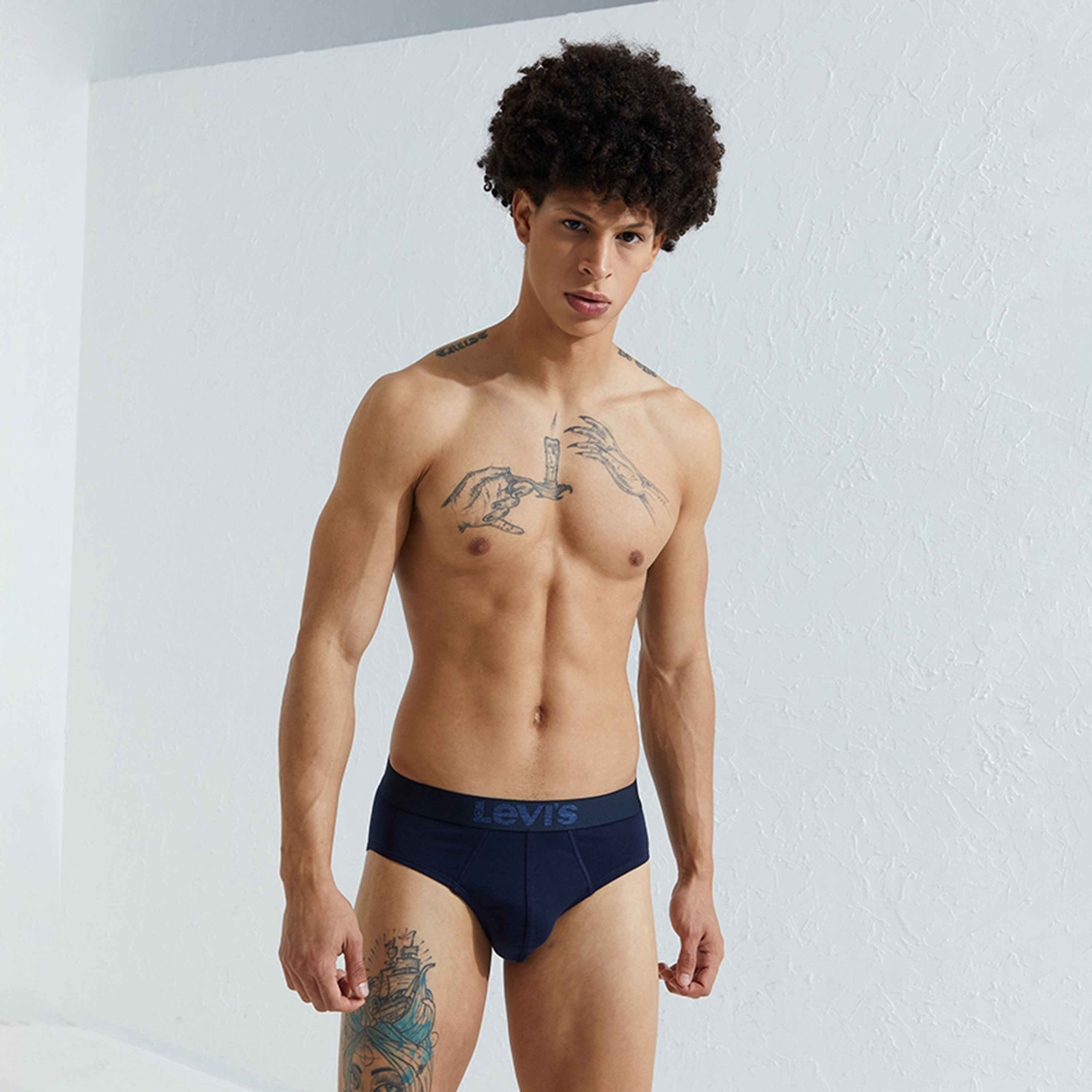 Levi's Brand Print Elastic Waistband Brief-men-clothing-innerwear-underwear-image-2