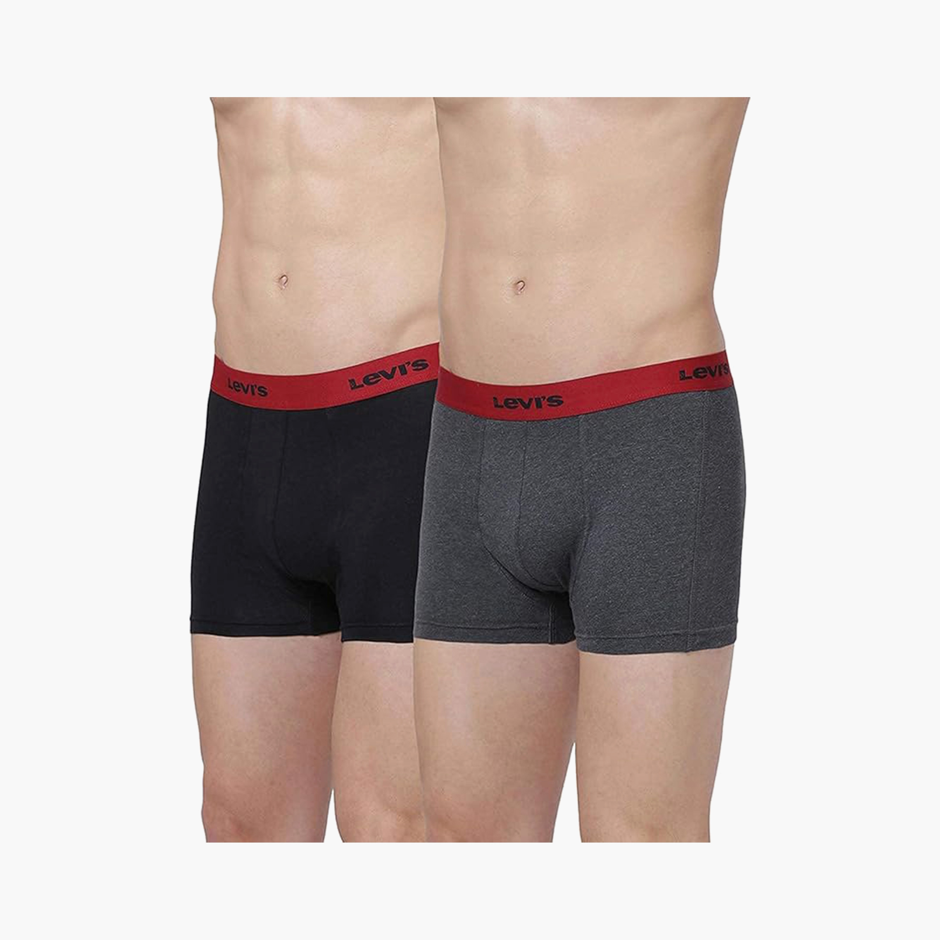 Levi's Pack of 2 Brand Print Elastic Waistband Trunks-men-clothing-innerwear-underwear-image-1