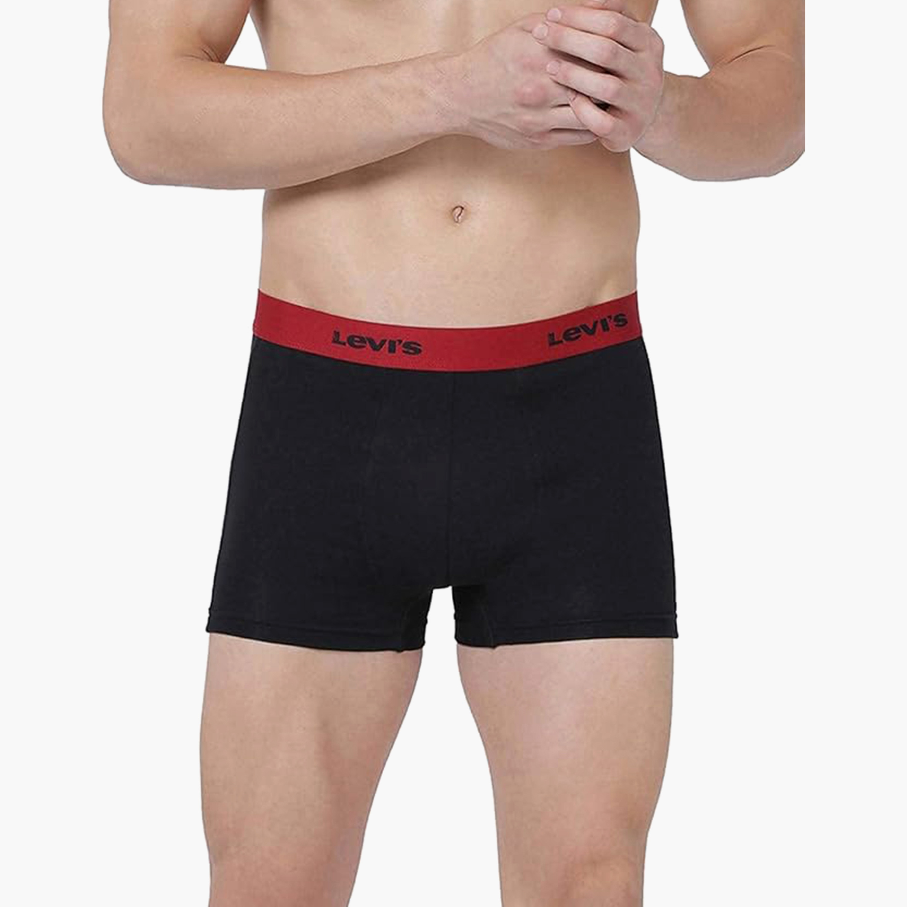 Levi's Pack of 2 Brand Print Elastic Waistband Trunks-men-clothing-innerwear-underwear-image-2