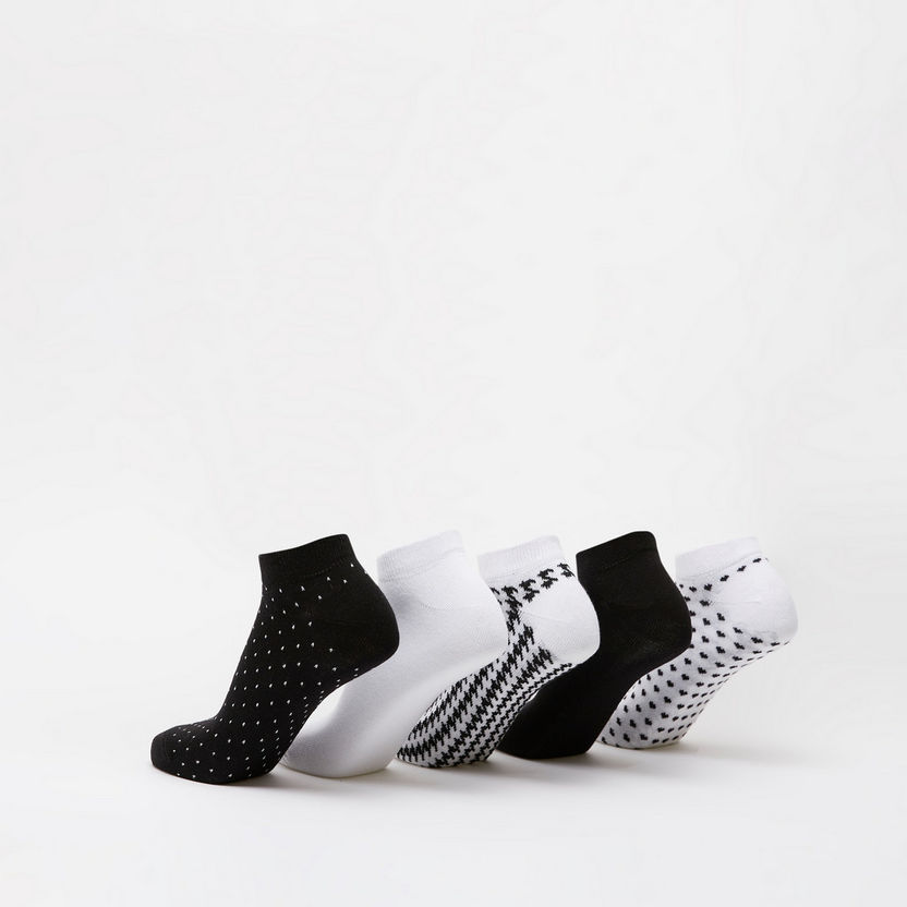 Printed Ankle Length Socks - Set of 5-Women%27s Socks-image-2
