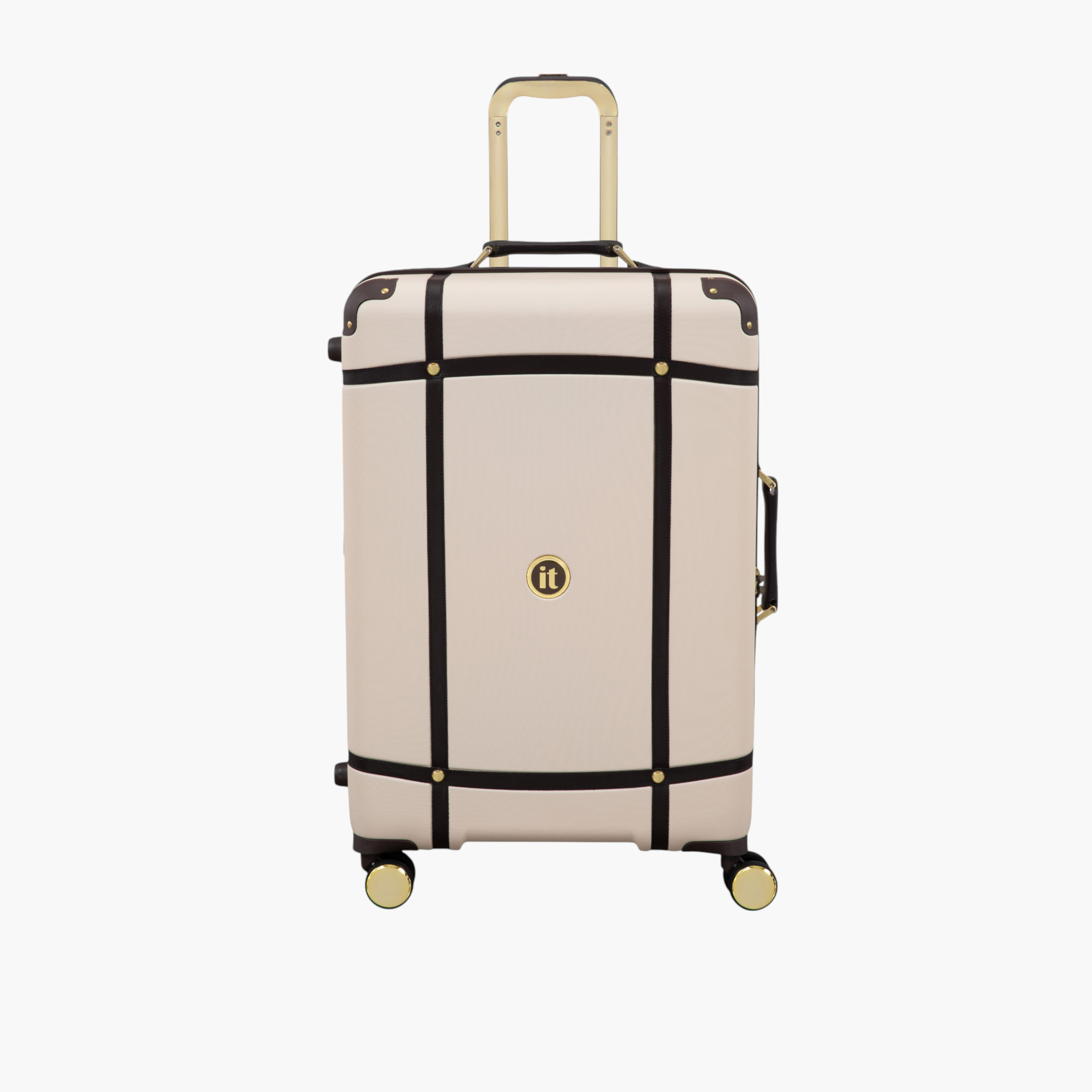 IT Solid Hardcase Trolley Bag with Retractable Handle and Zip Closure - 24 Inches Check-In Bag-travel-luggagesandbags-luggage-image-2