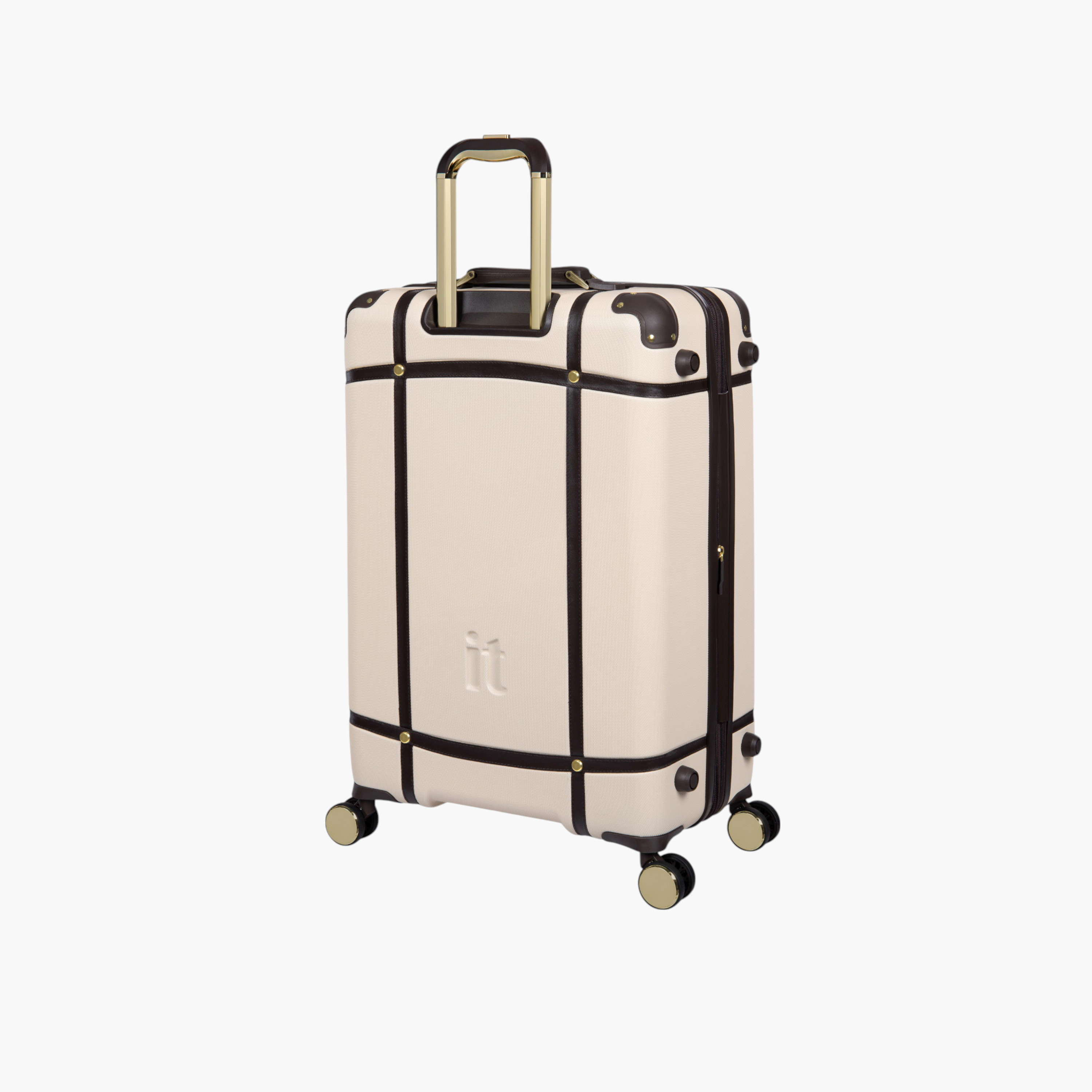 IT Solid Hardcase Trolley Bag with Retractable Handle and Zip Closure - 24 Inches Check-In Bag-travel-luggagesandbags-luggage-image-3