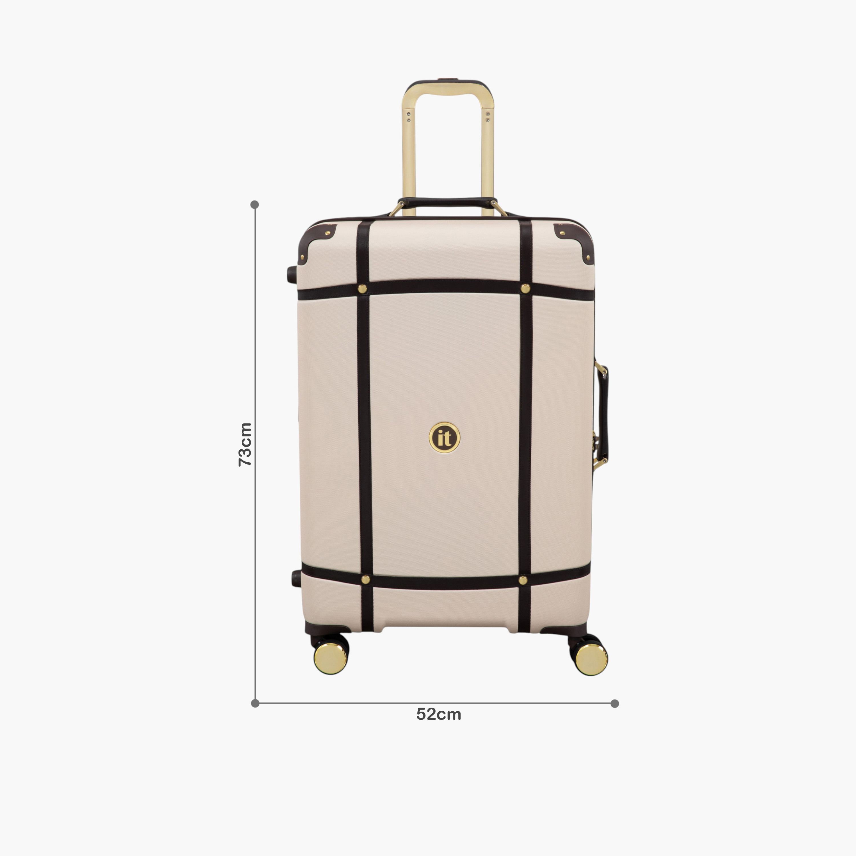 IT Solid Hardcase Trolley Bag with Retractable Handle and Zip Closure - 28 Inches Check-In Bag-travel-luggagesandbags-luggage-image-2