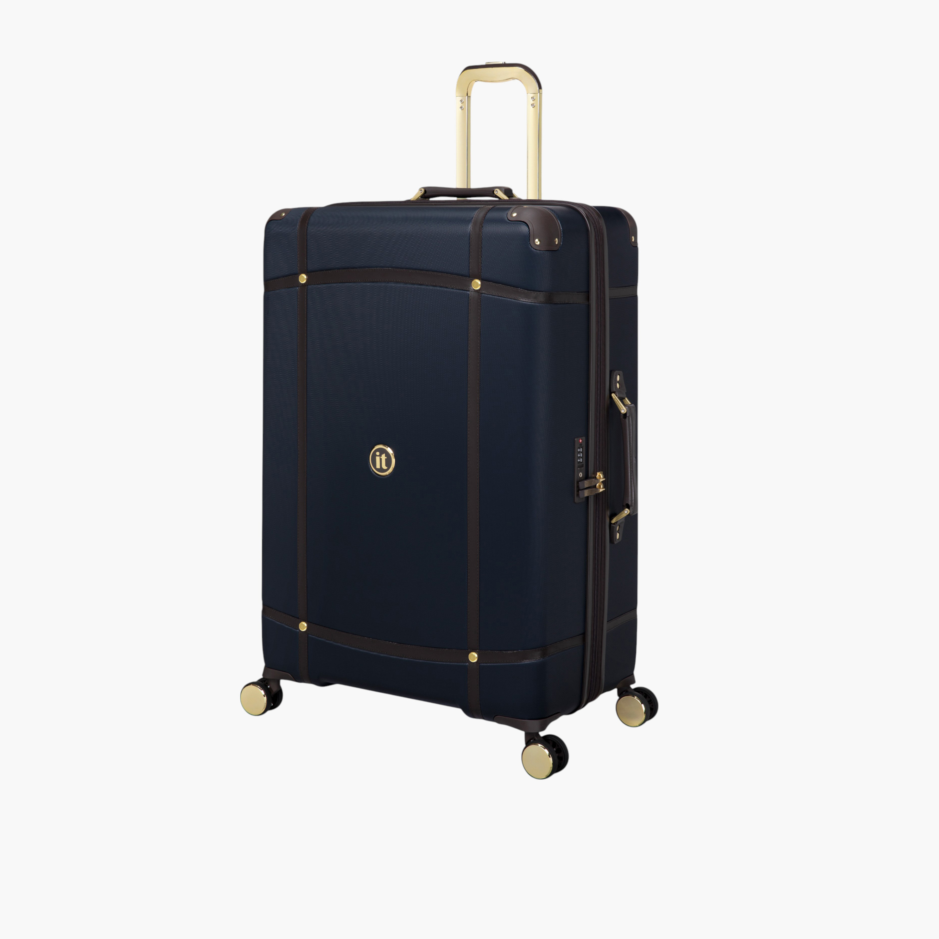 IT Solid Hardcase Trolley Bag with Retractable Handle and Zip Closure - 28 Inches Check-In Bag-travel-luggagesandbags-luggage-image-1