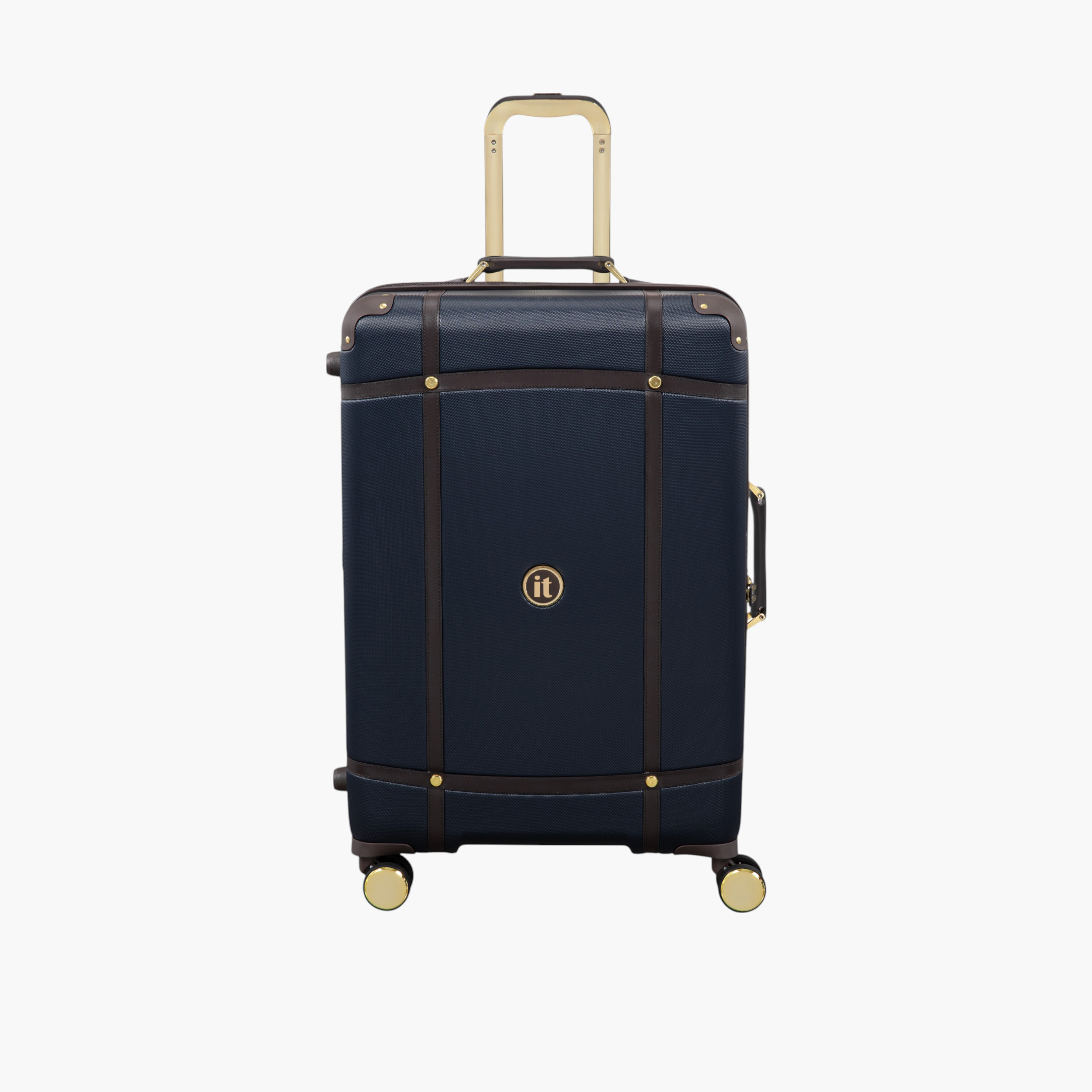 IT Solid Hardcase Trolley Bag with Retractable Handle and Zip Closure - 28 Inches Check-In Bag-travel-luggagesandbags-luggage-image-2