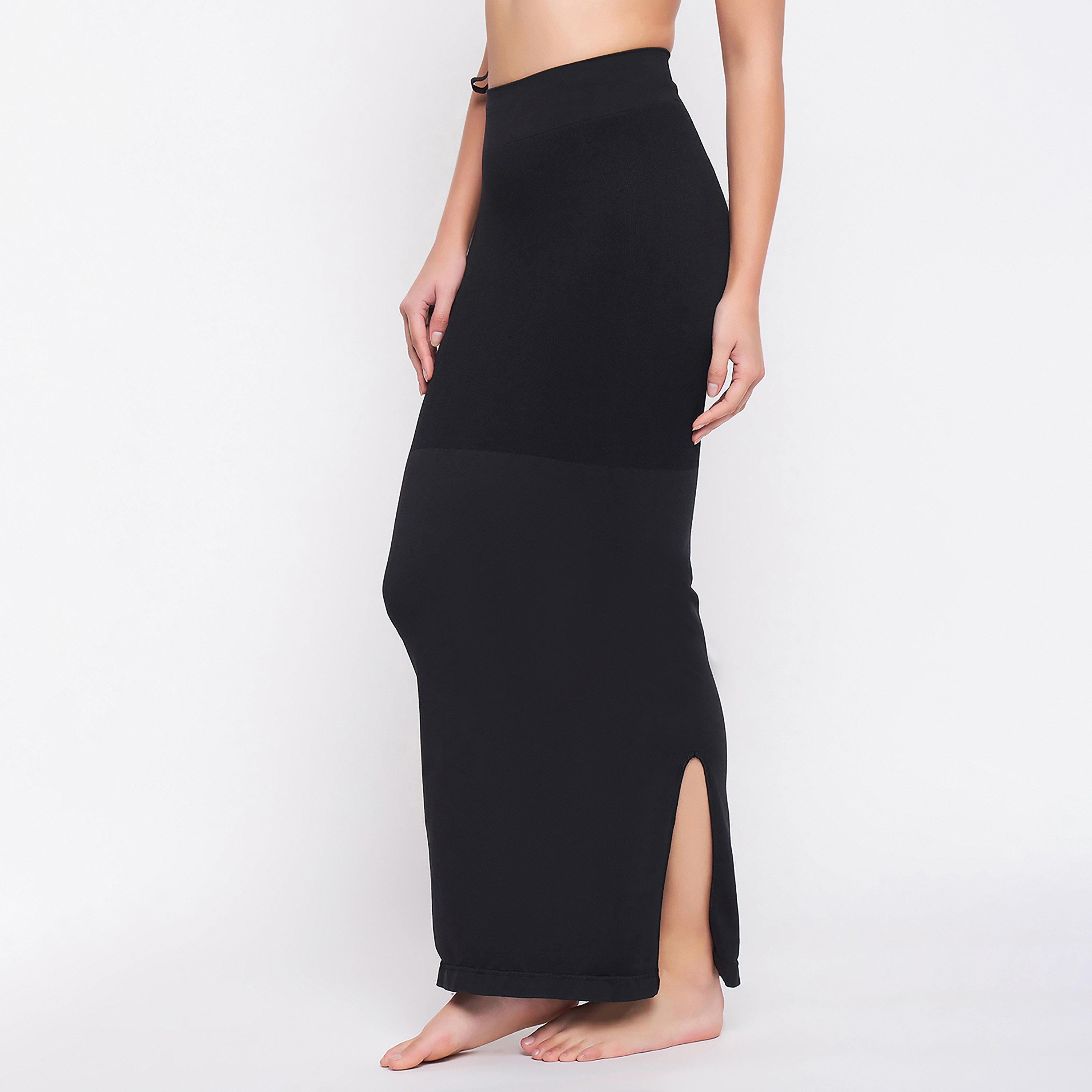 Clovia Saree Women's Shapewear with Drawstring in Black-women-clothing-lingerie-shapewear-image-3