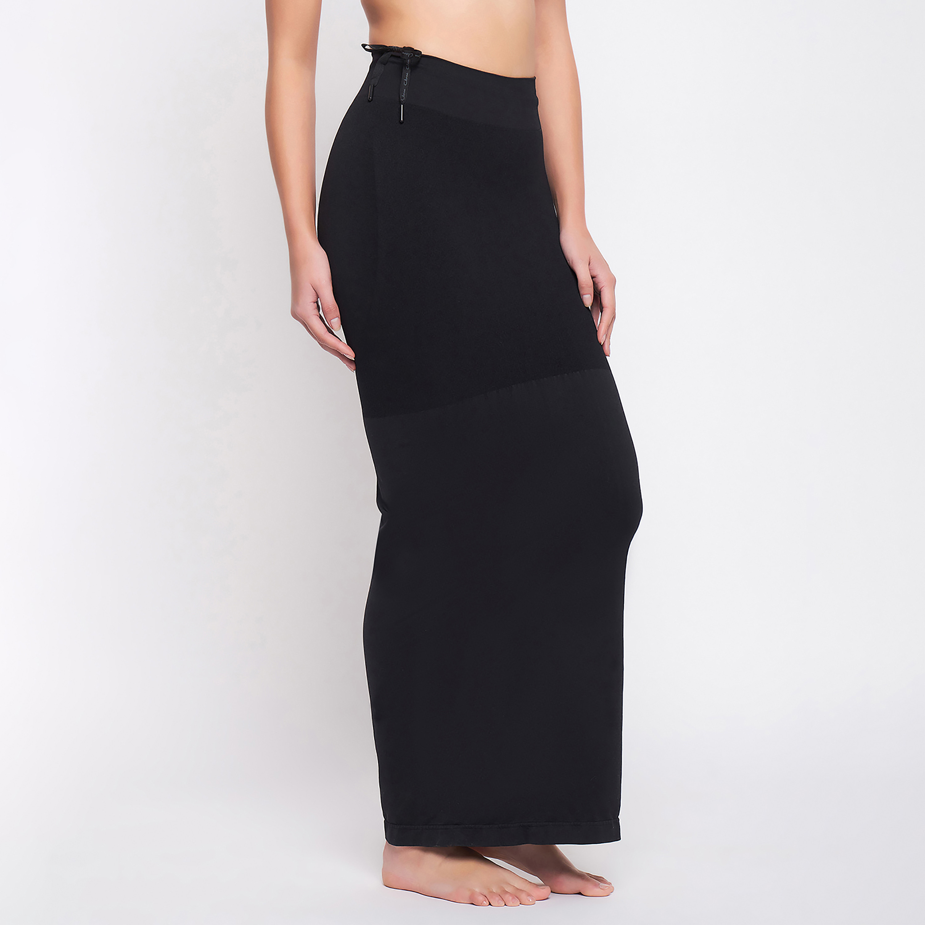Clovia Saree Women's Shapewear with Drawstring in Black-women-clothing-lingerie-shapewear-image-4