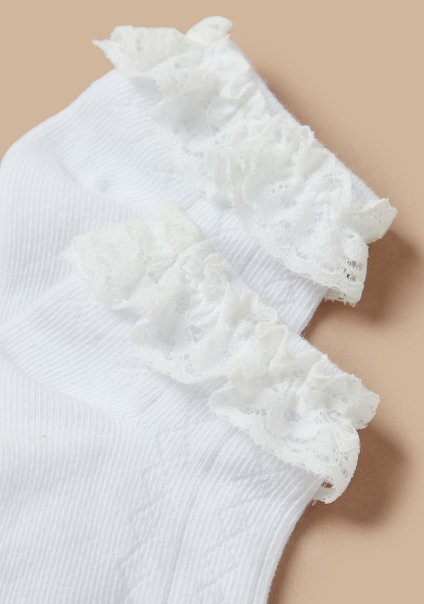 Juniors Textured Socks with Frill Detail-Socks-image-2