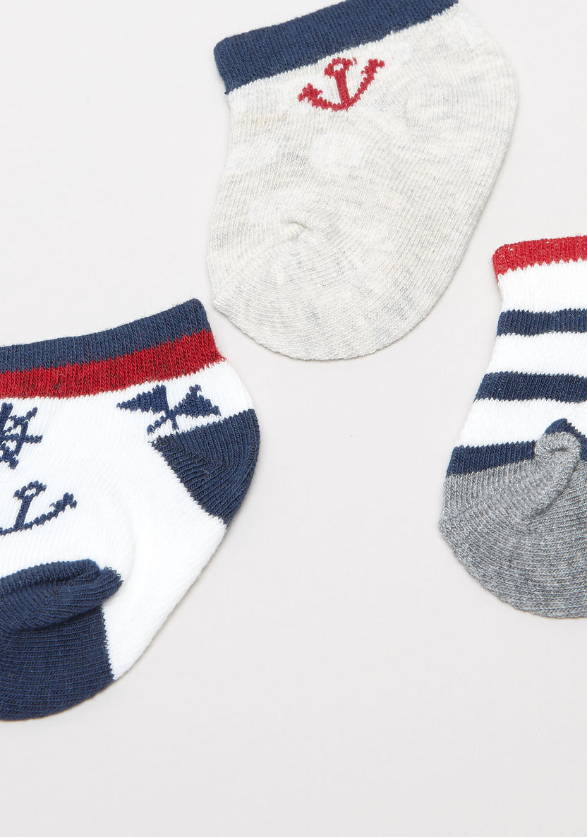 Juniors Textured Socks with Cuffed Hem - Set of 3-Socks-image-2