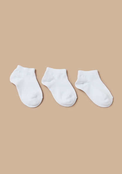Juniors Textured Socks with Cuffed Hem - Set of 3