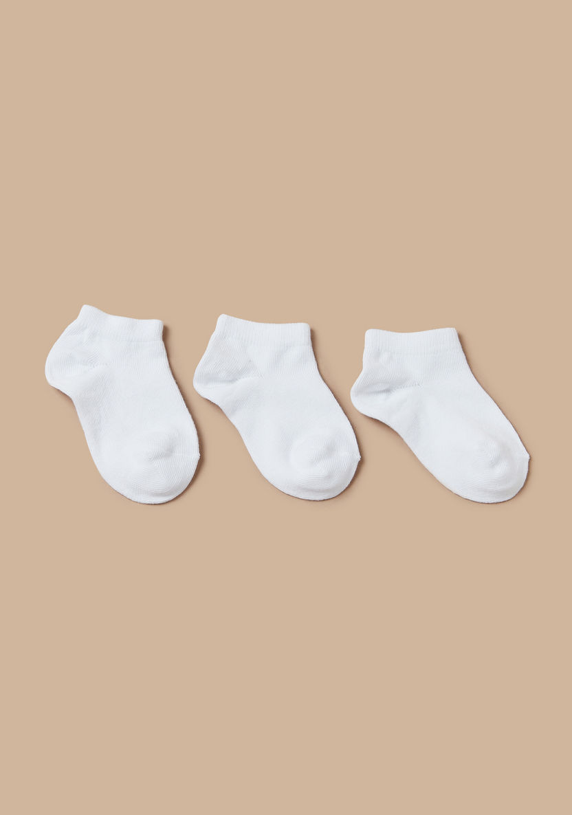 Juniors Textured Socks with Cuffed Hem - Set of 3-Socks-image-0