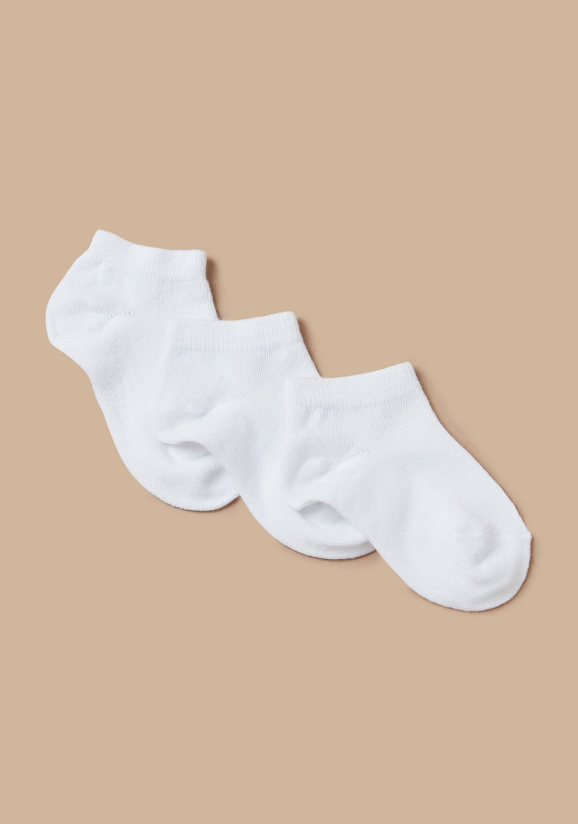 Juniors Textured Socks with Cuffed Hem - Set of 3-Socks-image-1