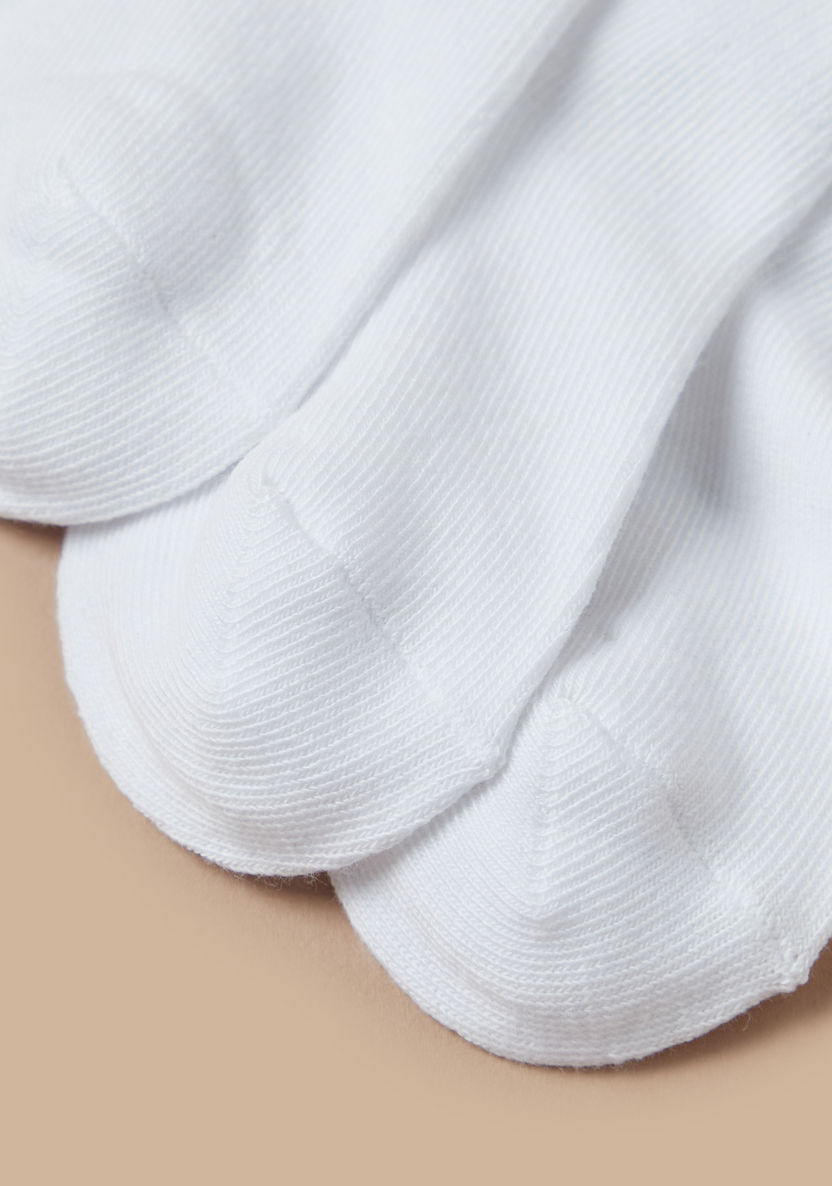 Juniors Textured Socks with Cuffed Hem - Set of 3-Socks-image-3