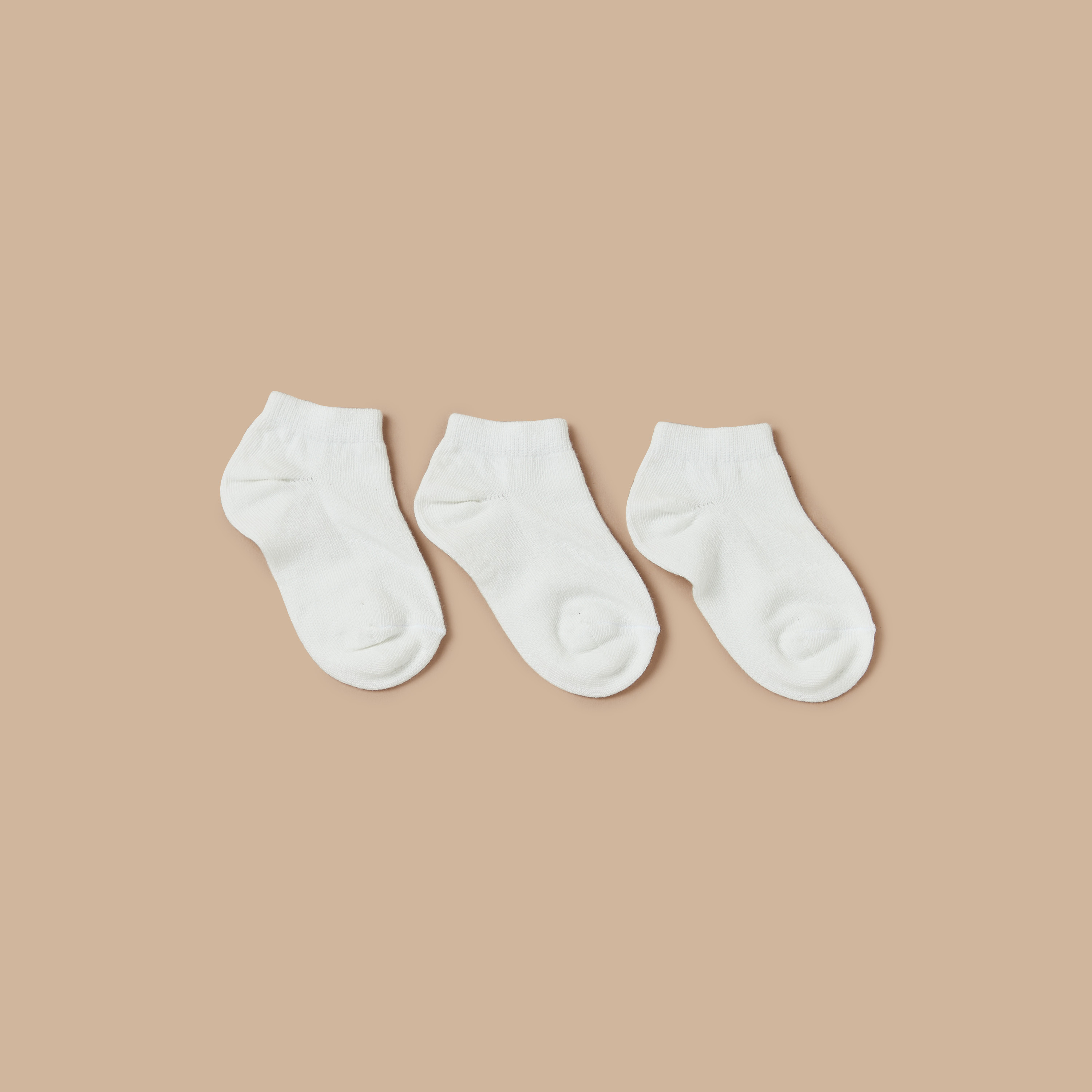 Juniors Solid Socks with Cuffed Hem - Set of 3-baby-girls-accessories-socks-image-1