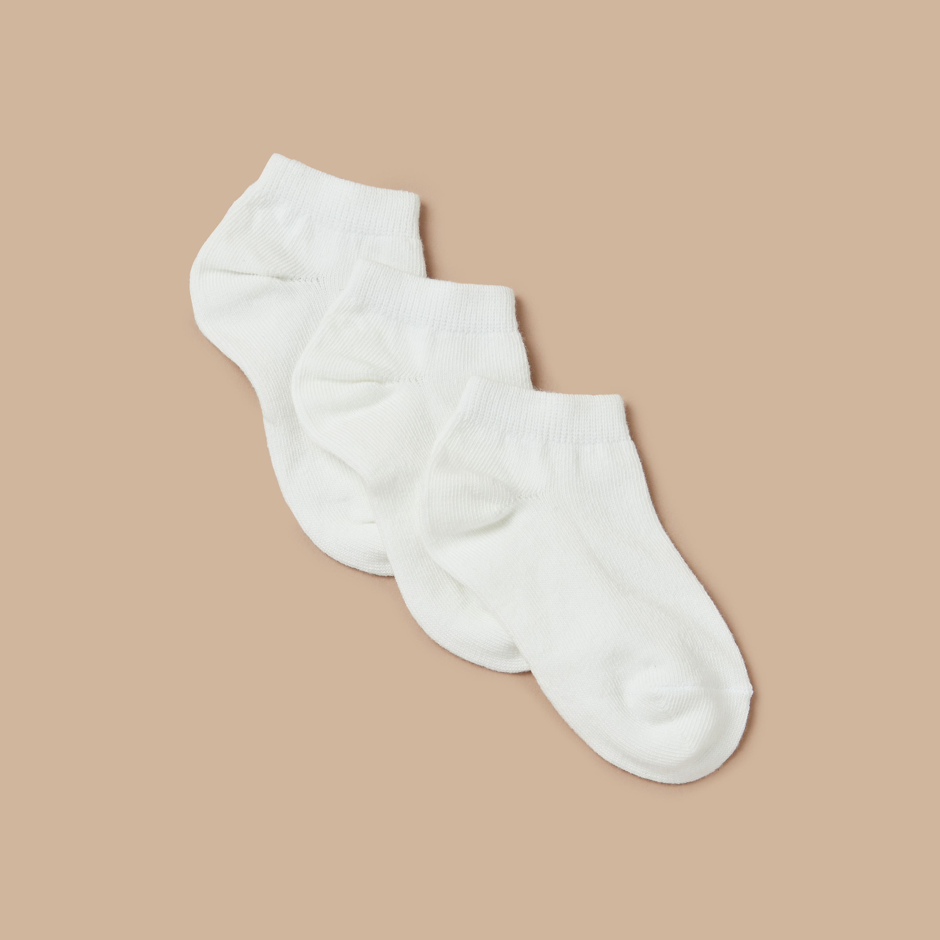 Juniors Solid Socks with Cuffed Hem - Set of 3-baby-girls-accessories-socks-image-2