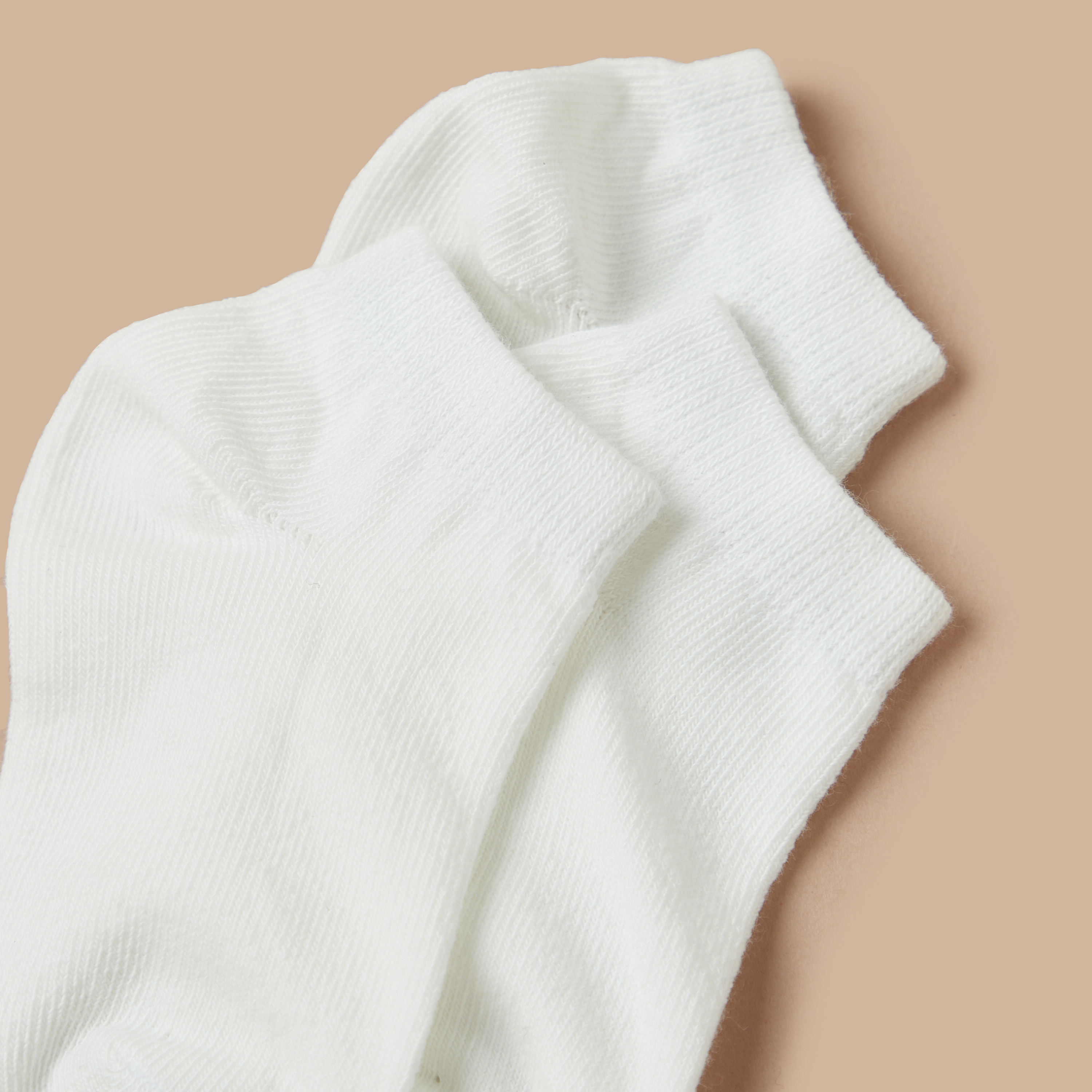 Juniors Solid Socks with Cuffed Hem - Set of 3-baby-girls-accessories-socks-image-3