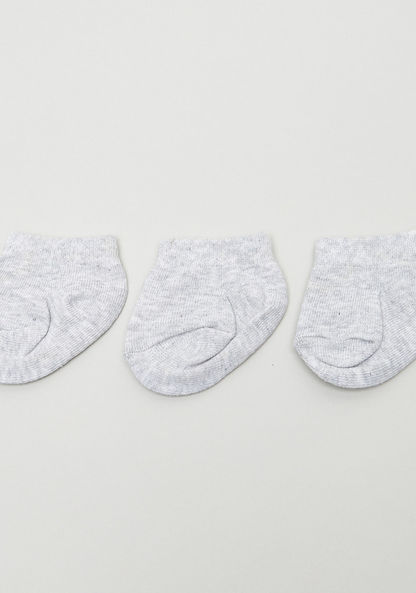 Juniors Solid Socks with Cuffed Hem - Set of 3-Socks-image-0
