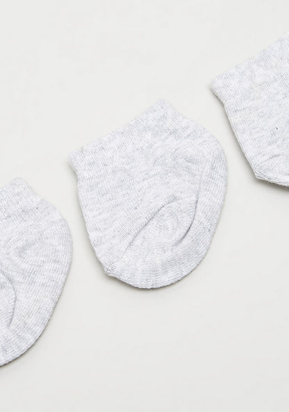 Juniors Solid Socks with Cuffed Hem - Set of 3-Socks-image-1