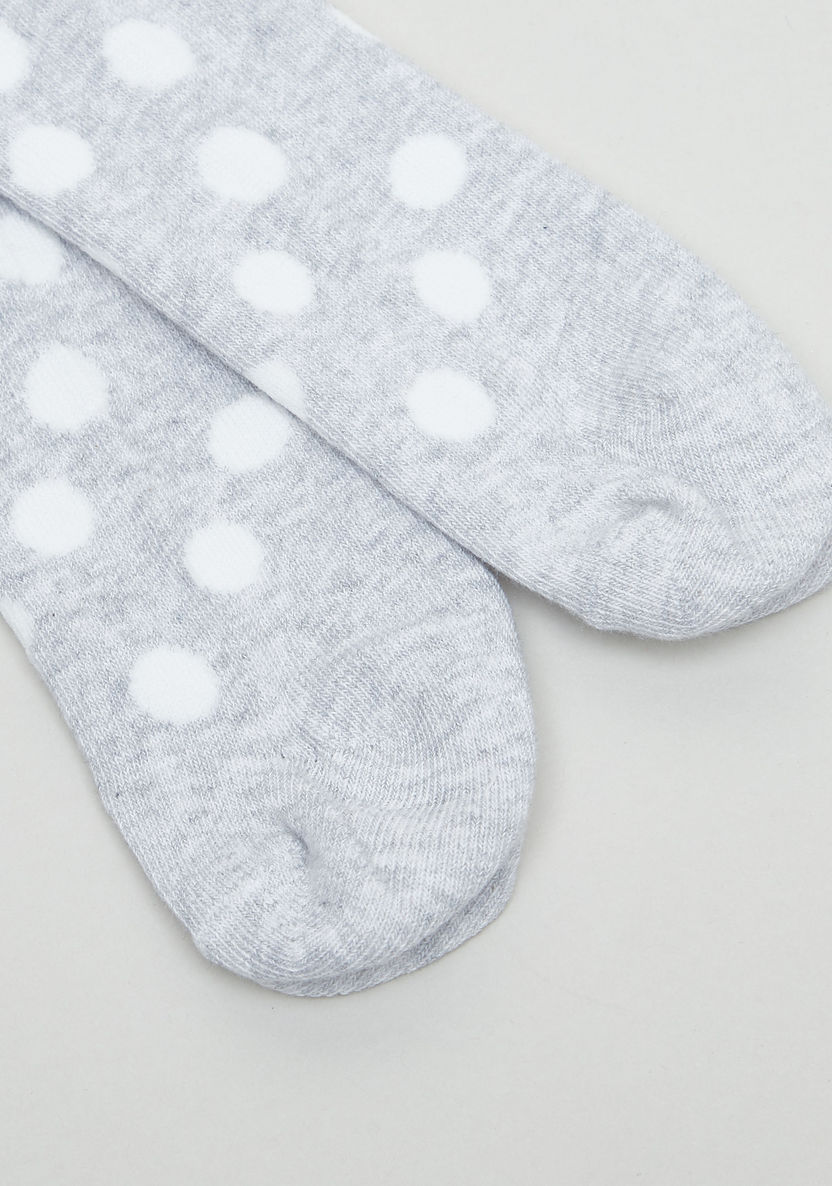 Juniors Polka Dots Print Closed Feet Tights-Innerwear-image-1