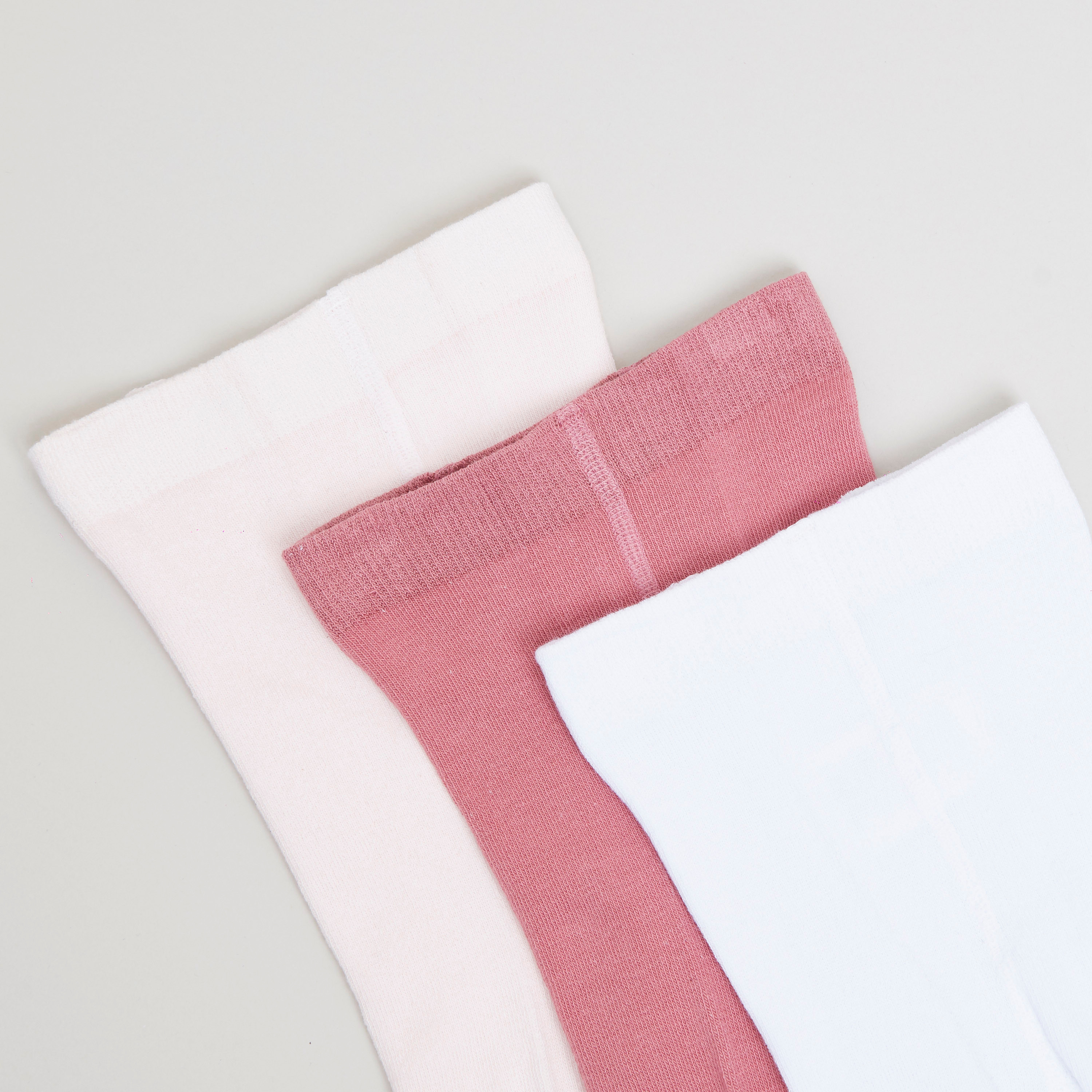 Juniors Solid Tights with Elasticised Waistband - Pack of 3-baby-girls-accessories-socks-image-3