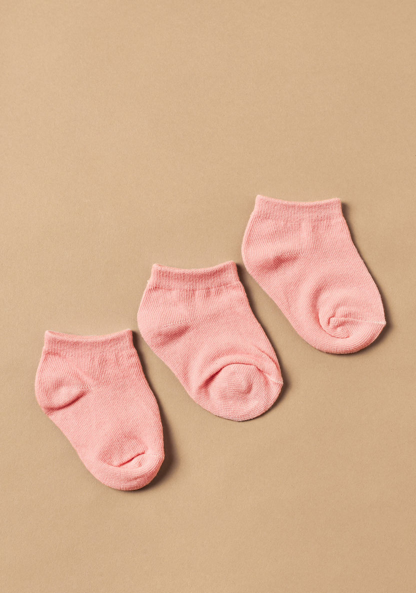 Juniors Solid Ankle-Length Socks - Pack of 3-Socks-image-0