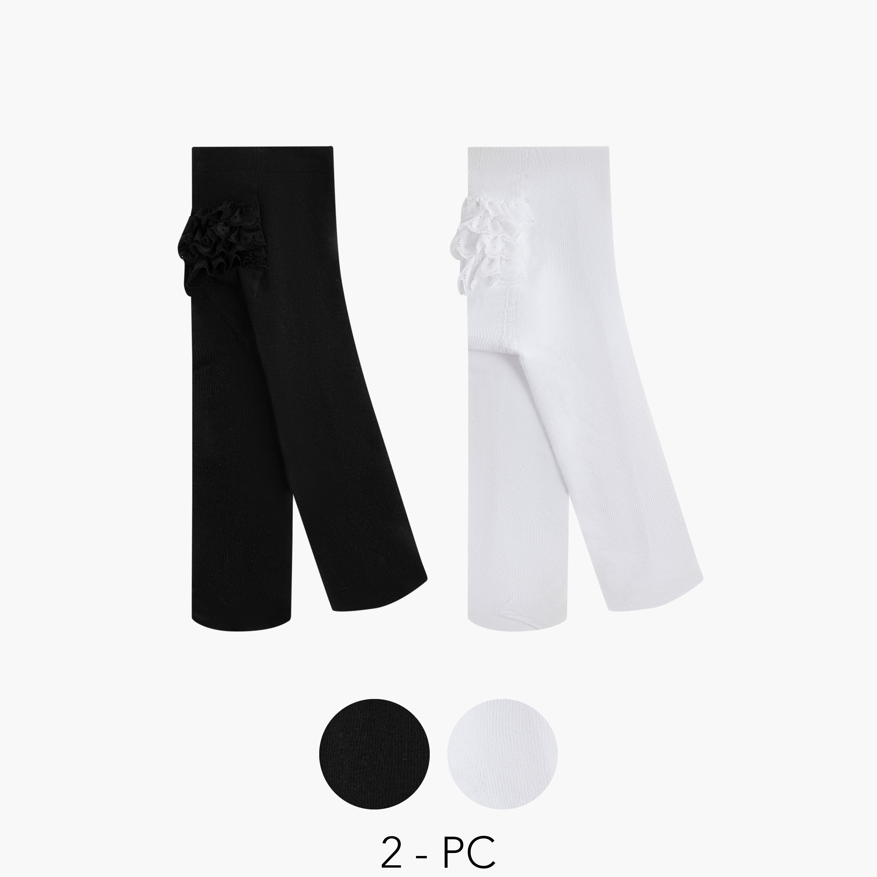 Juniors Solid Tights - Set of 2-baby-girls-accessories-socks-image-1