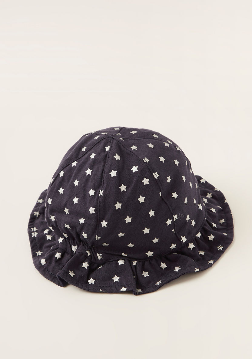 Juniors Star Print Hat with Velcro Strap-Caps-image-2