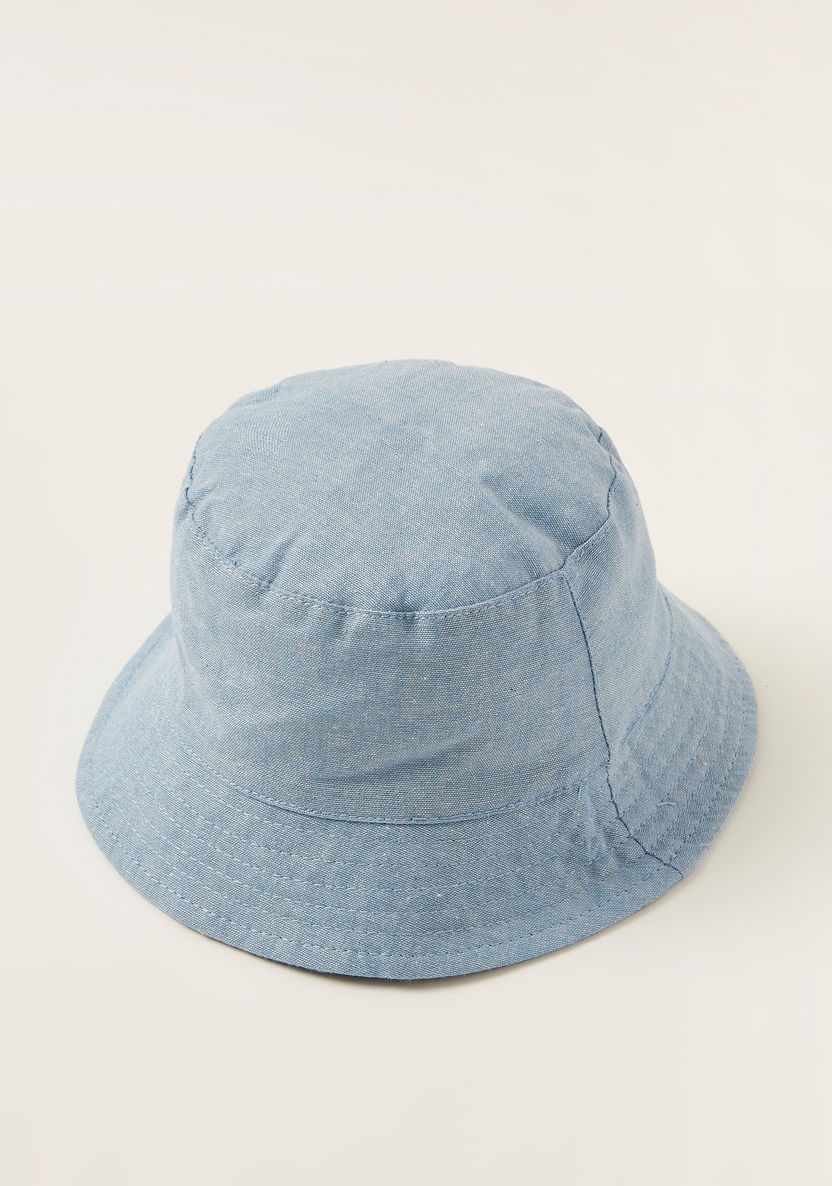 Juniors Rainbow Embroidered Chambray Hat-Caps-image-2