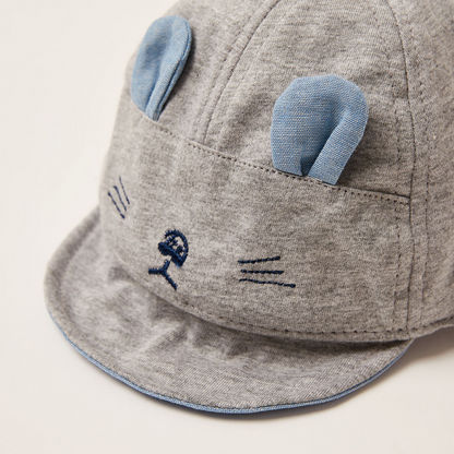 Juniors Embroidered Cap with Ear Applique