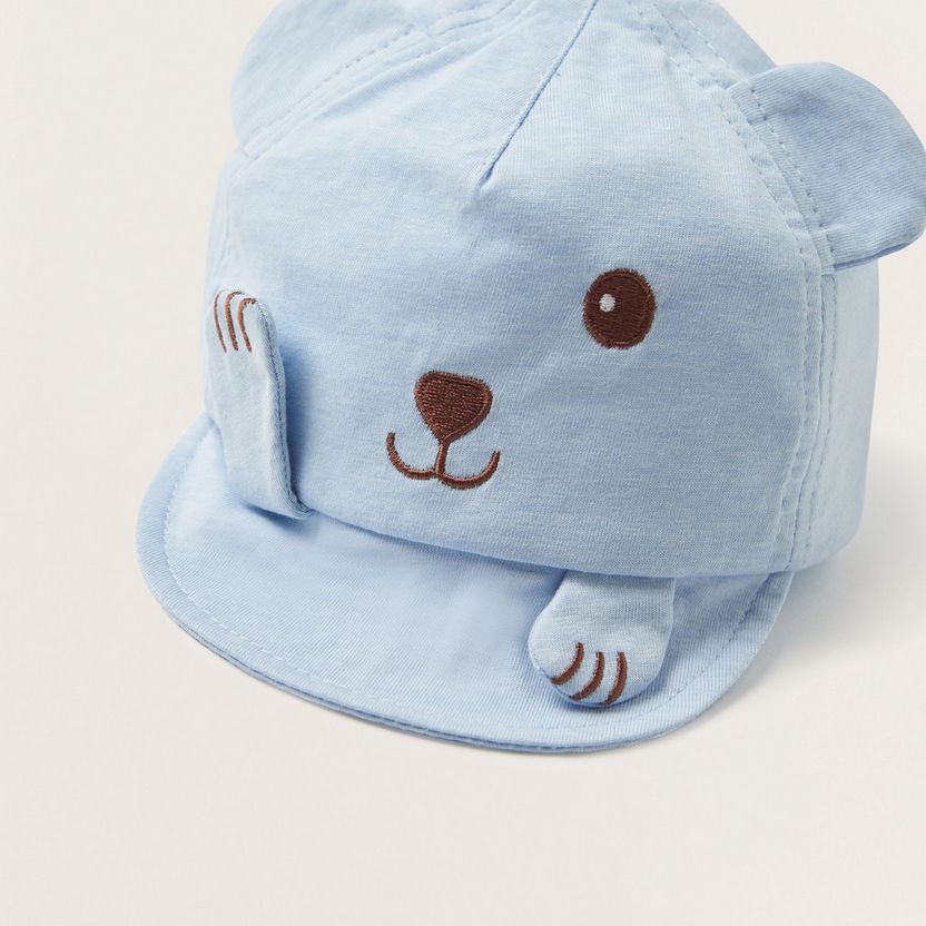 Juniors Embroidered Cap with Paw Applique Detail-Caps-image-1