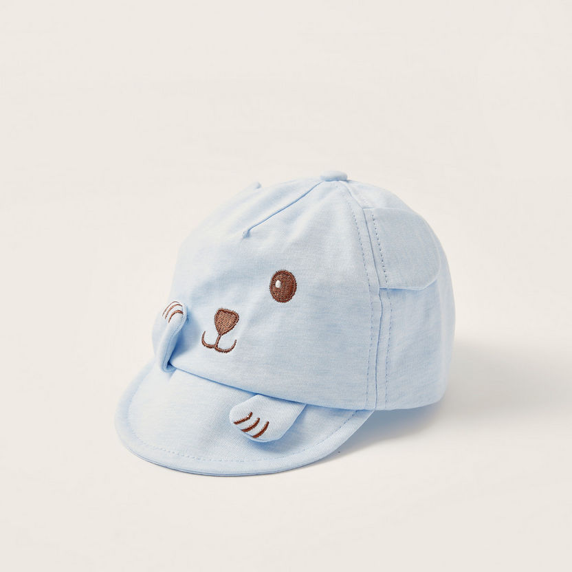 Juniors Embroidered Cap with Paw Applique Detail-Caps-image-0