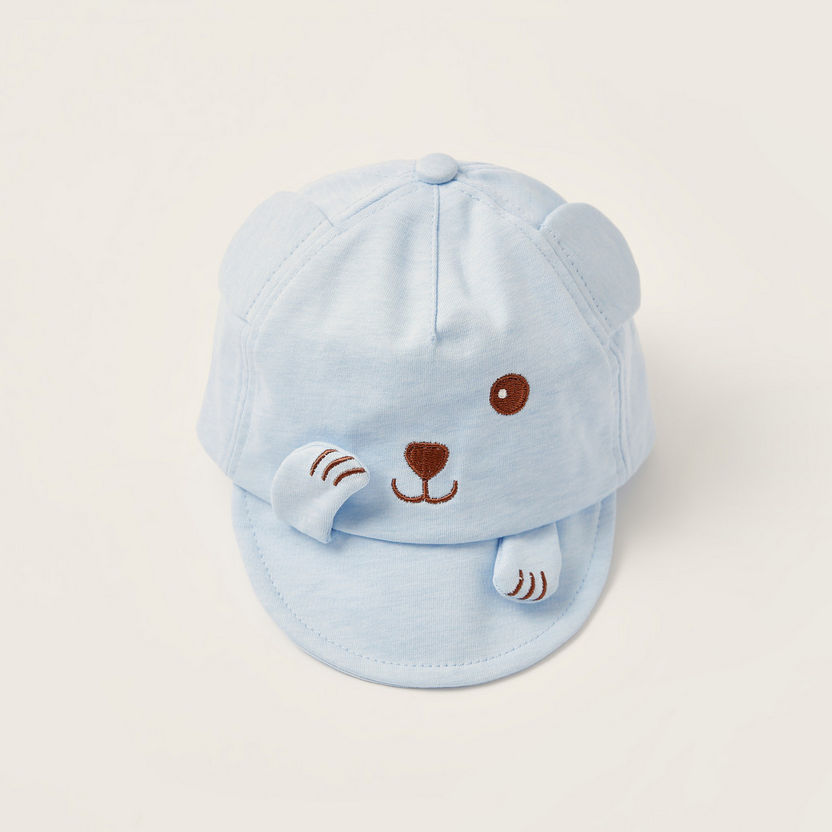 Juniors Embroidered Cap with Paw Applique Detail-Caps-image-2