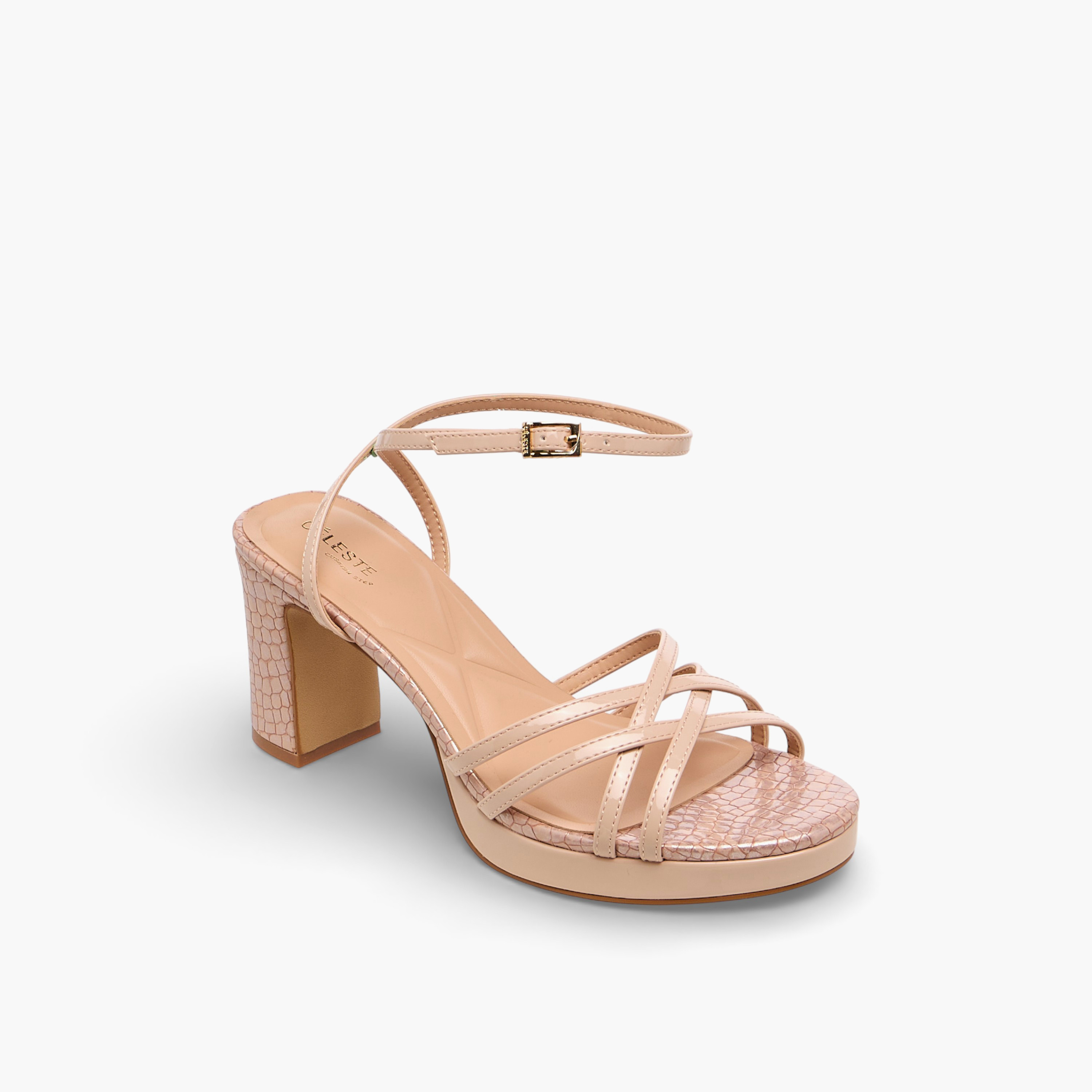 Celeste Women Cross Strap Block Heel Sandals-women-shoes-sandals-heeled-image-2