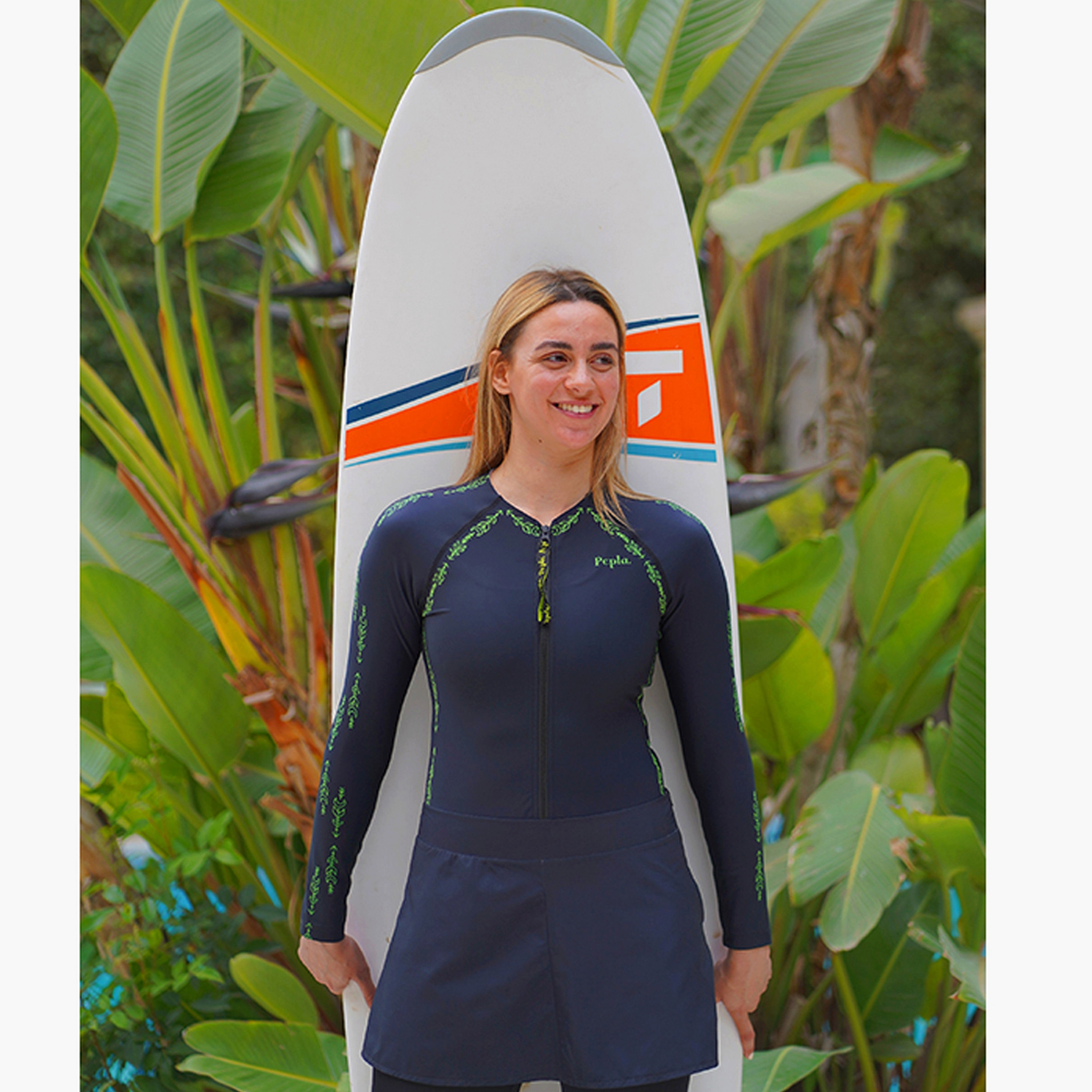 Pepla Women's Text-Print Swim Rashguard-women-clothing-swimandbeach-swimsuits-image-1
