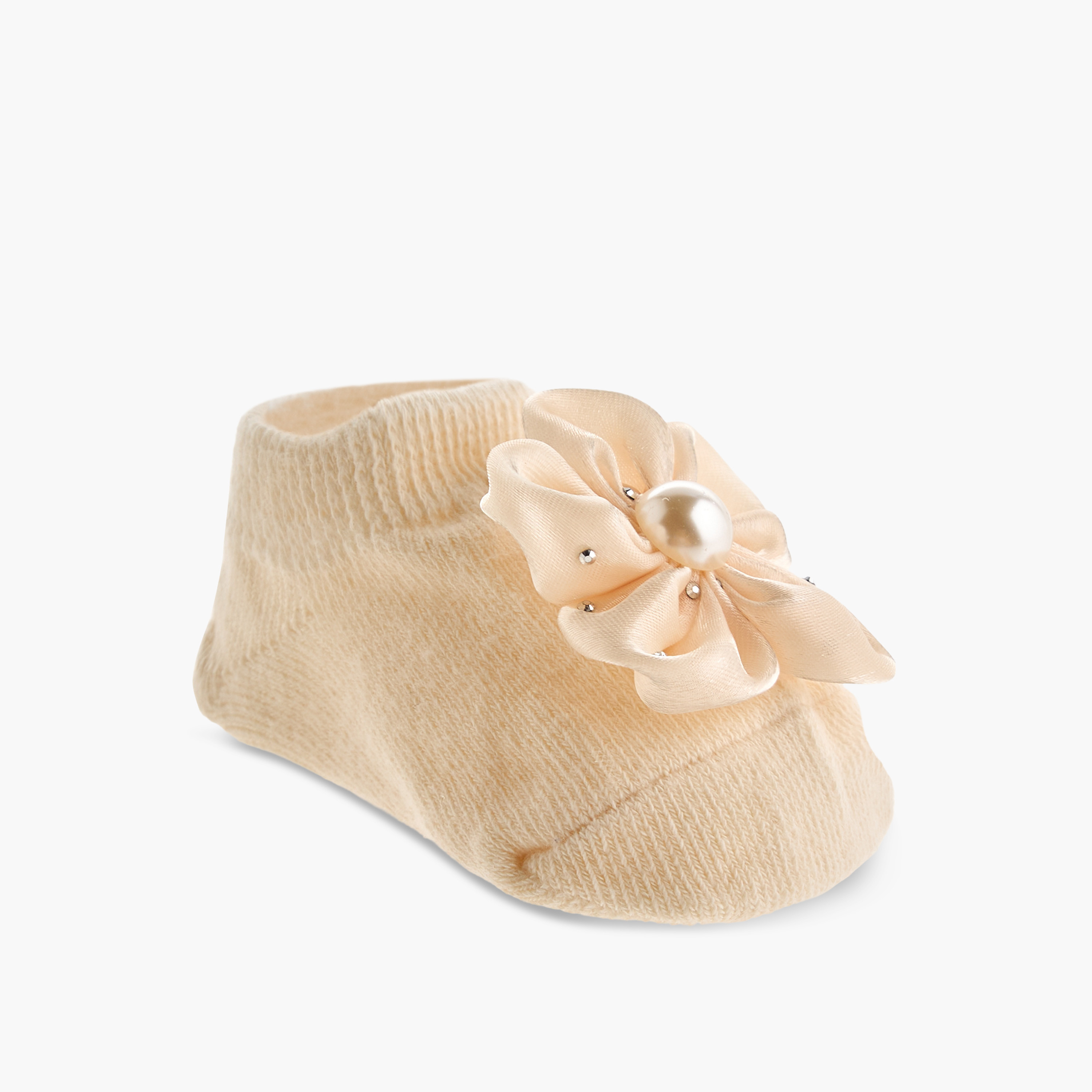 Juniors Booties with Headband, Pearl Embellished-baby-girls-accessories-hairaccessories-image-3