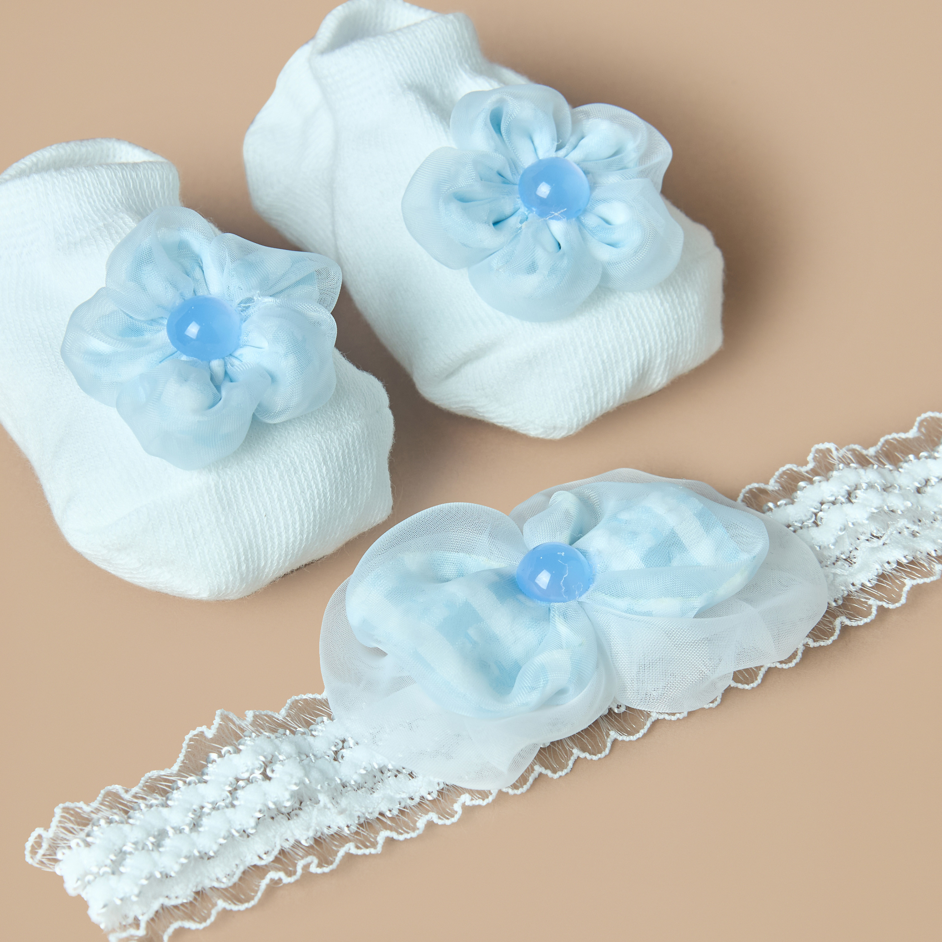 Juniors Flower Applique Booties and Headband Set-baby-girls-accessories-hairaccessories-image-4