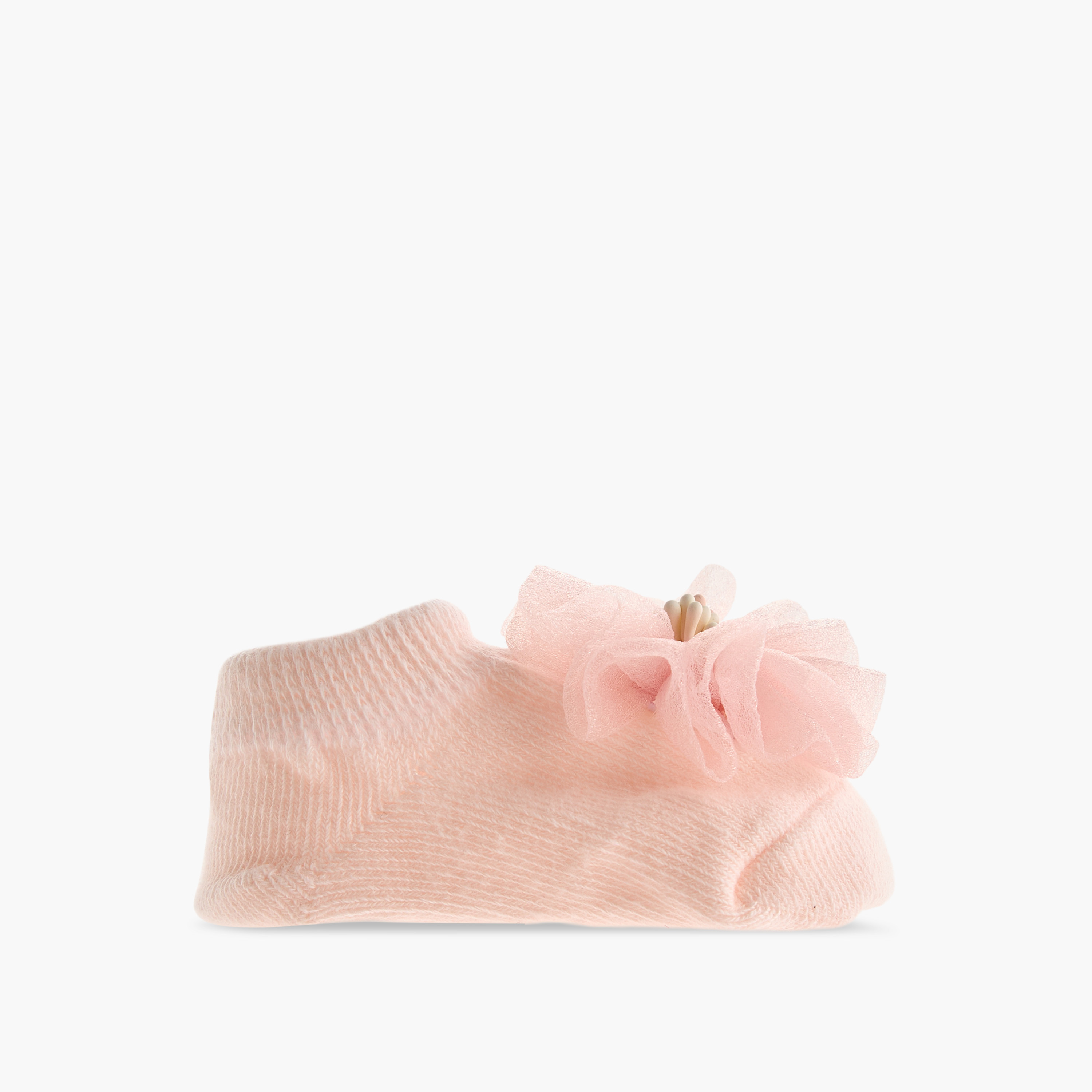 بوت وشريطة رأس بتزيينات زهرية من جونيورز-baby-girls-accessories-hairaccessories-image-4