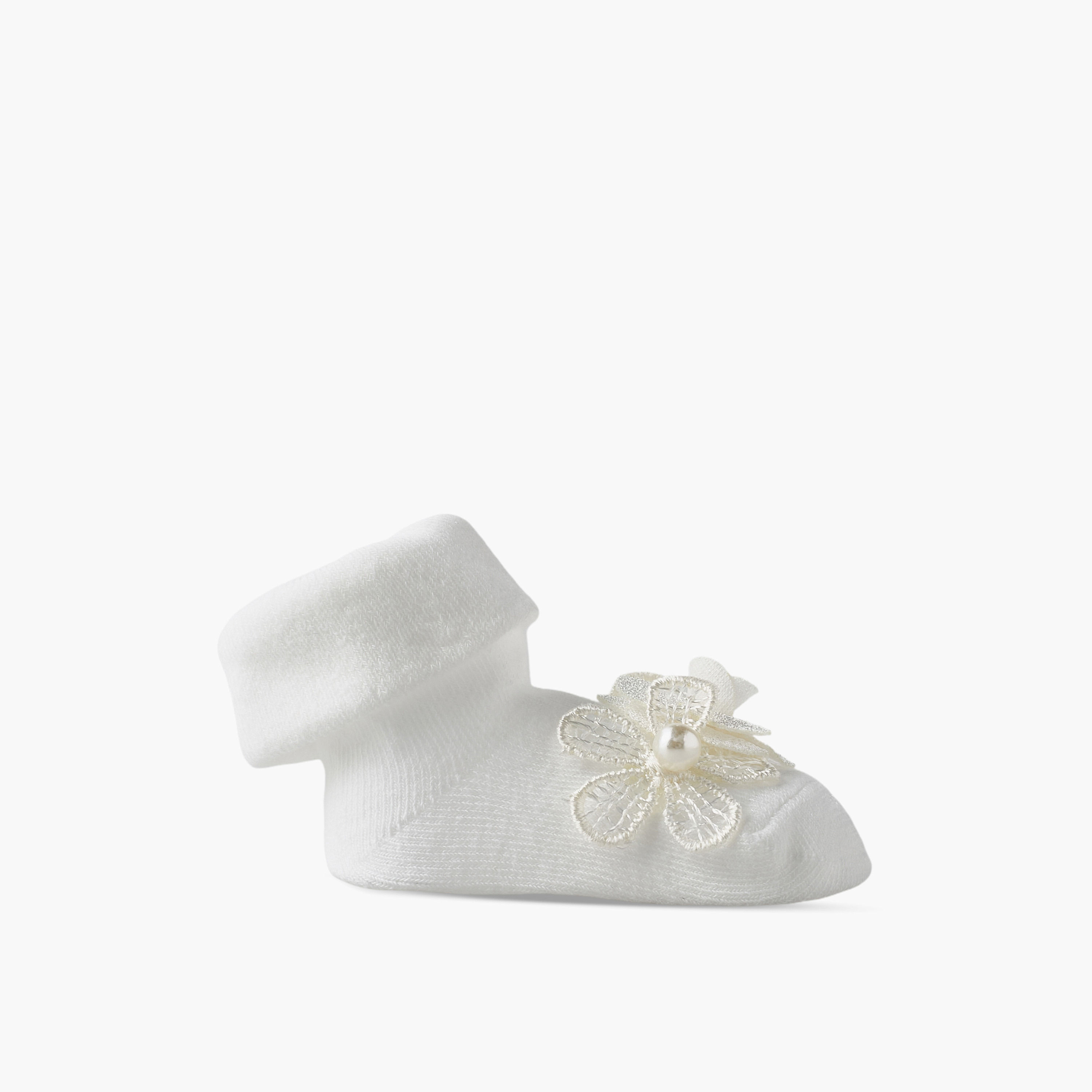 Set of 2 Juniors Baby Booties with Headband-baby-girls-accessories-hairaccessories-image-3
