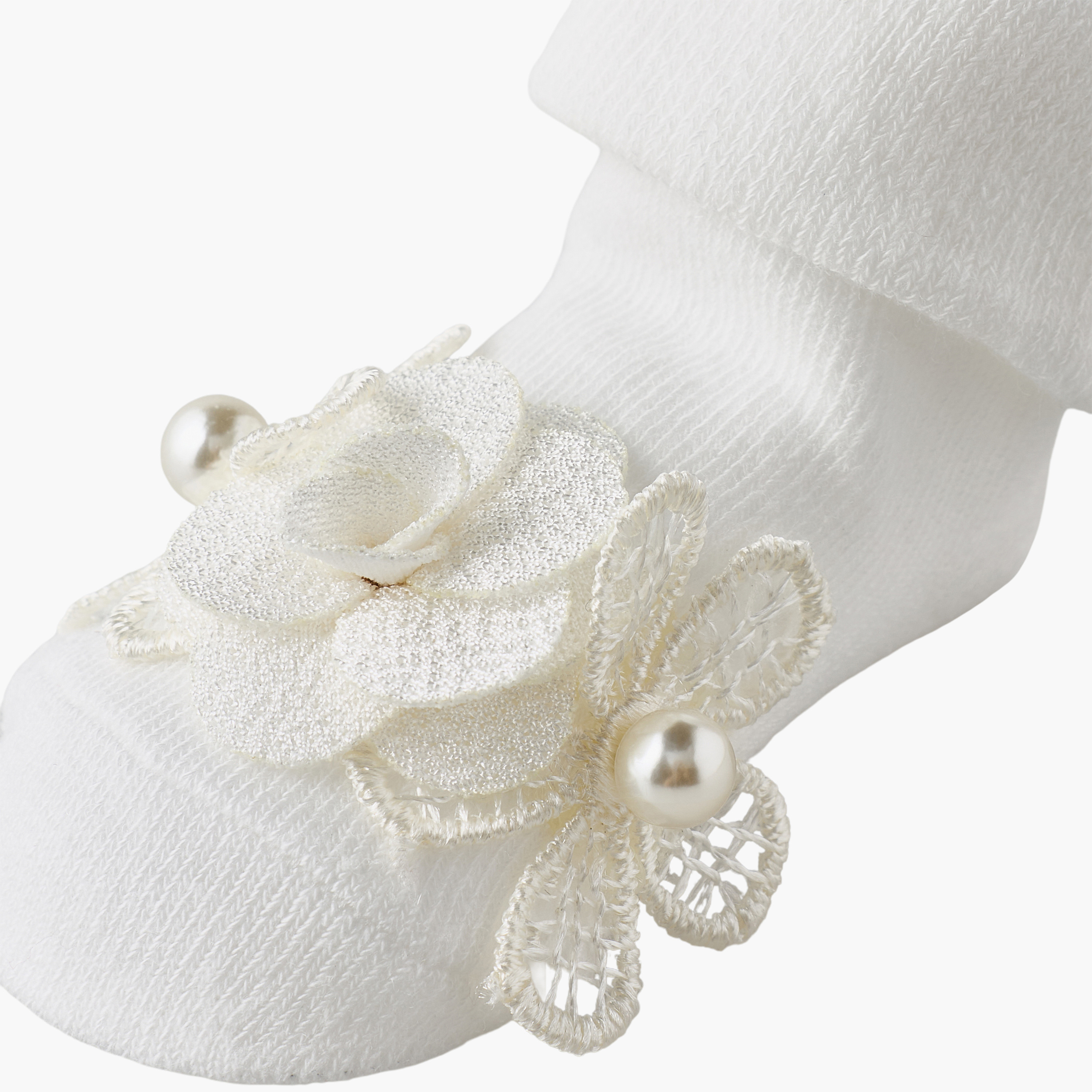 Set of 2 Juniors Baby Booties with Headband-baby-girls-accessories-hairaccessories-image-5
