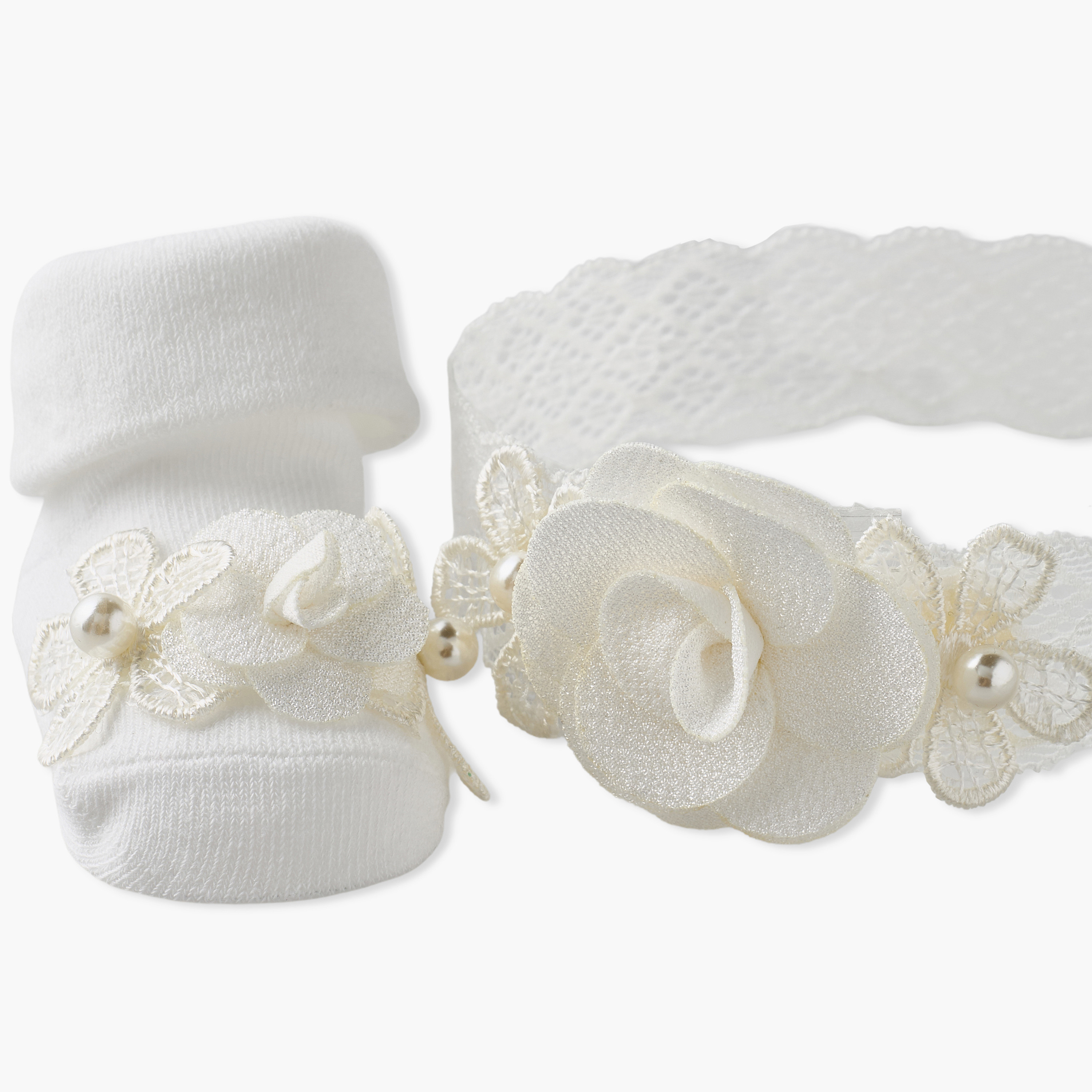 Set of 2 Juniors Baby Booties with Headband-baby-girls-accessories-hairaccessories-image-8