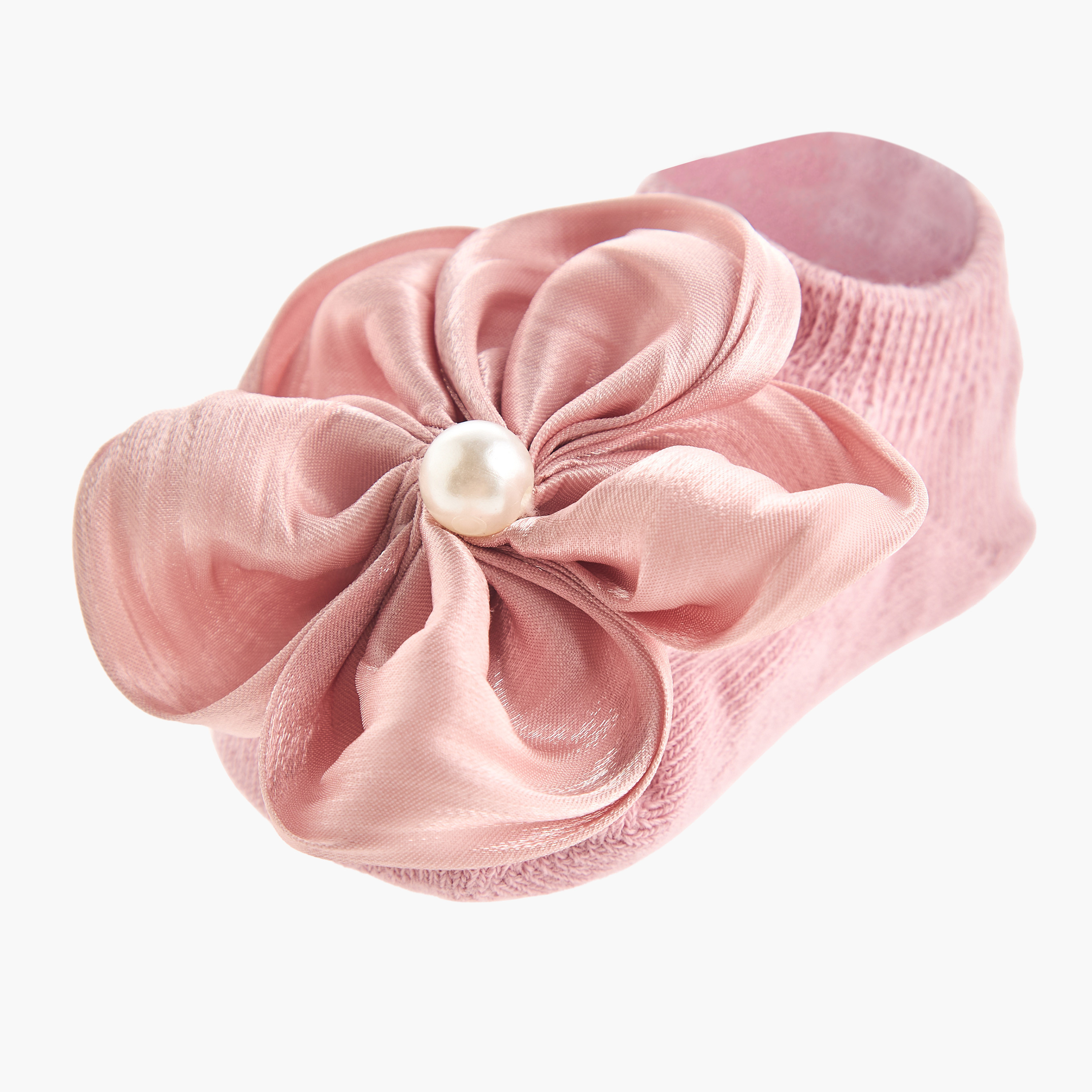 Set of 2 Juniors Booties and Hairband Set with Floral Accent-baby-girls-accessories-hairaccessories-image-4