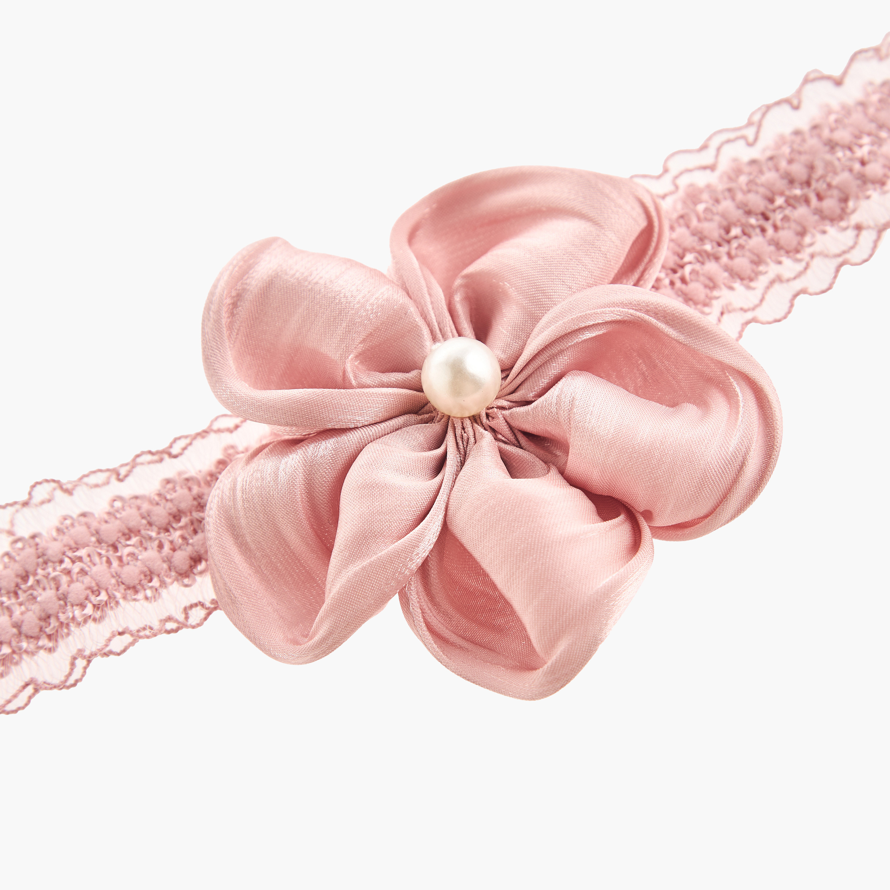 Set of 2 Juniors Booties and Hairband Set with Floral Accent-baby-girls-accessories-hairaccessories-image-7