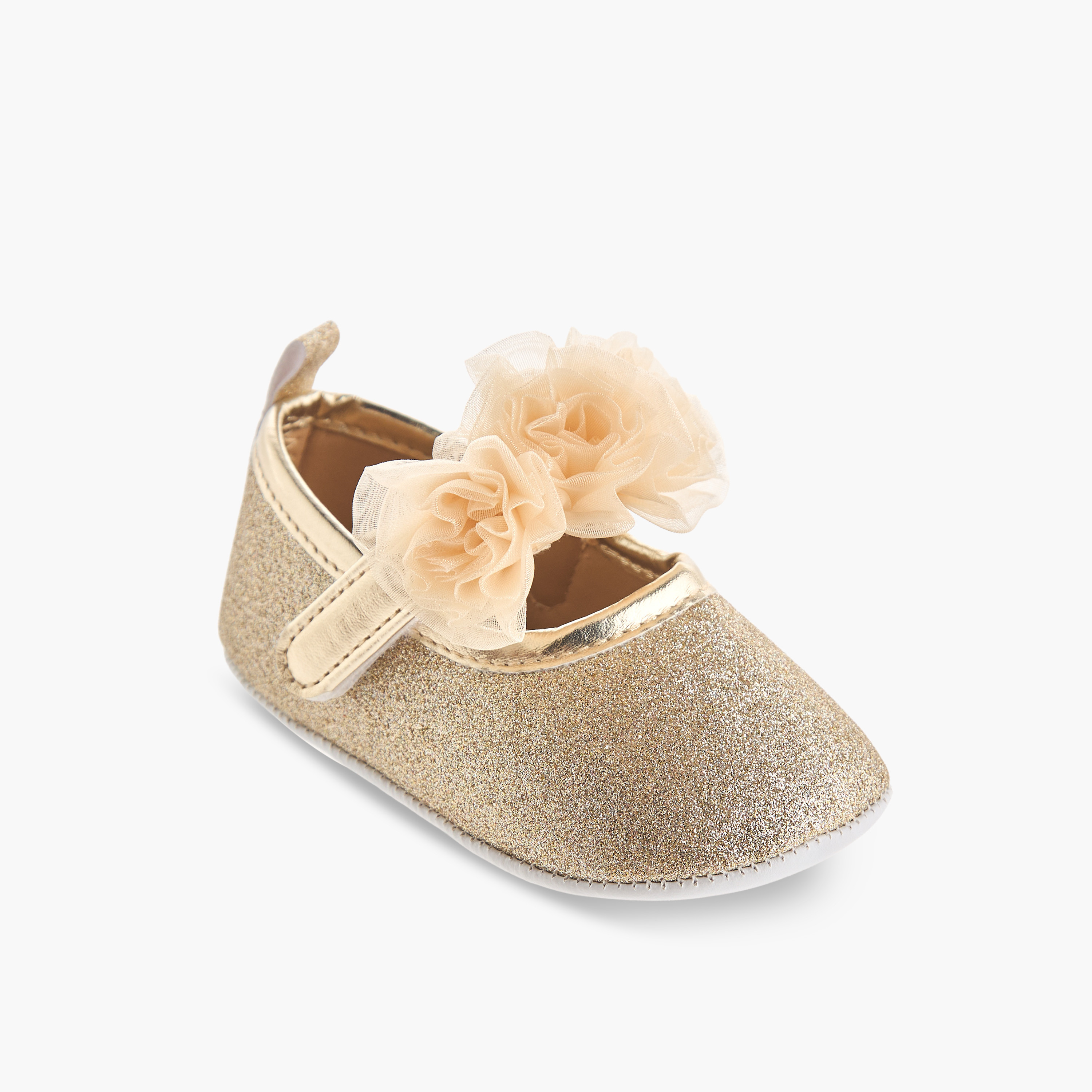 بوت وشريطة رأس بتزيينات زهرية من جونيورز-baby-girls-shoes-closedshoes-image-6