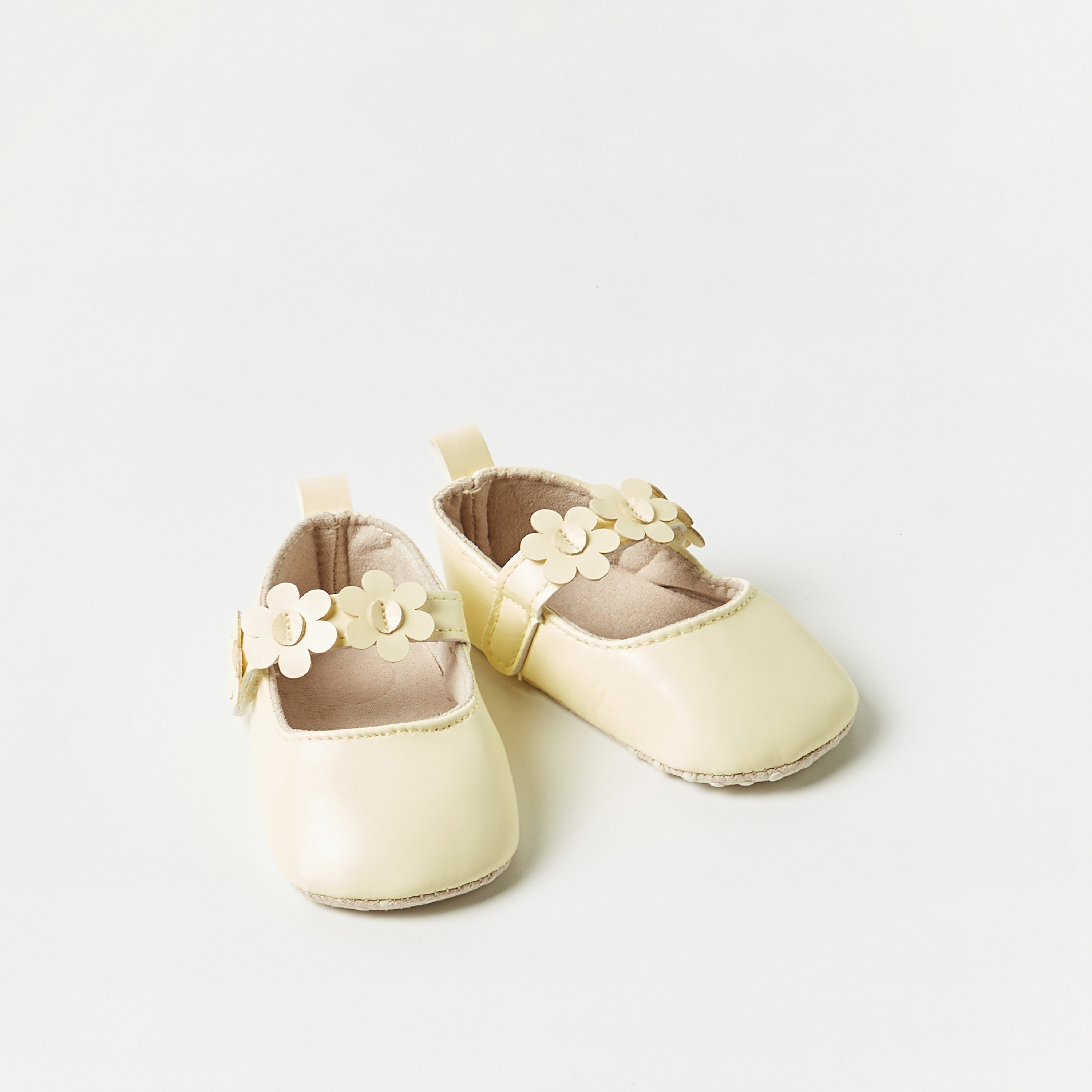 Juniors Floral Applique Booties and Elasticated Headband-baby-girls-shoes-closedshoes-image-3