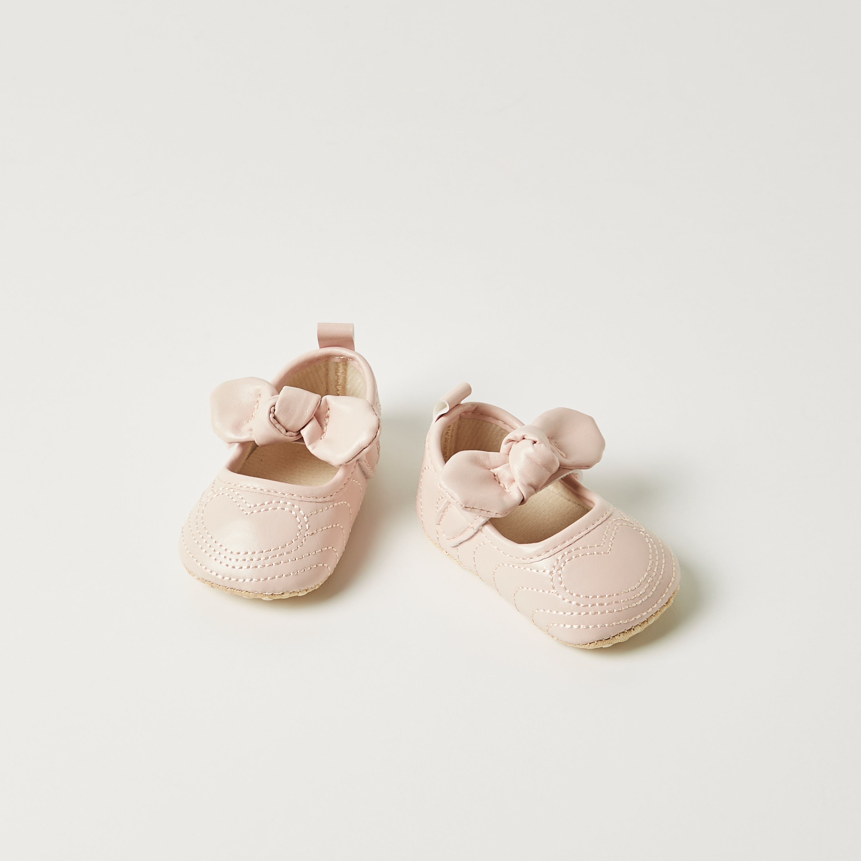 Juniors Floral Applique Booties and Elasticated Headband-baby-girls-shoes-closedshoes-image-3