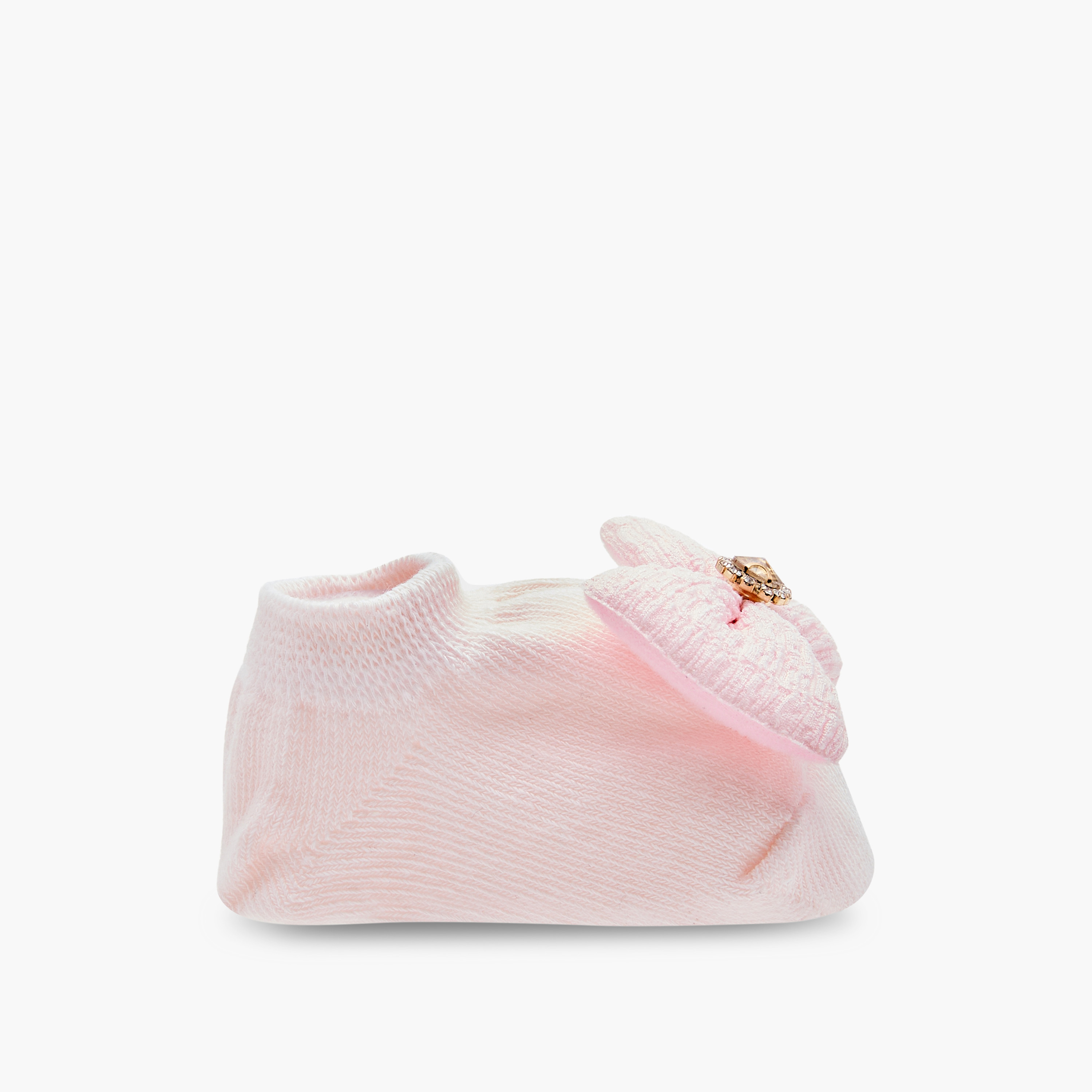 Juniors Embellished Bow Detail Booties and Headband Set-baby-girls-accessories-hairaccessories-image-3