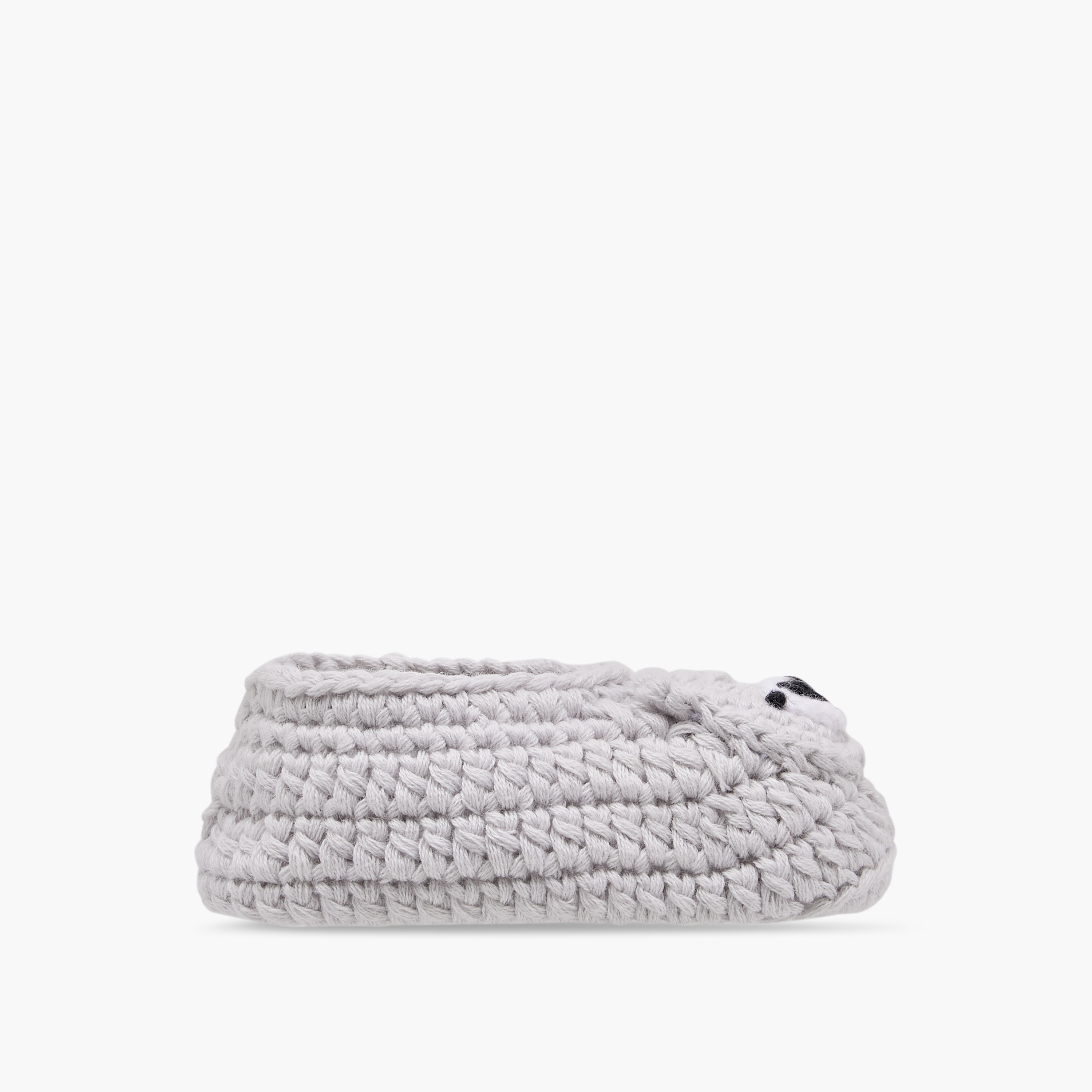 Juniors Crochet Textured Slip-On Booties with Bear Face Detail-baby-girls-shoes-booties-image-3