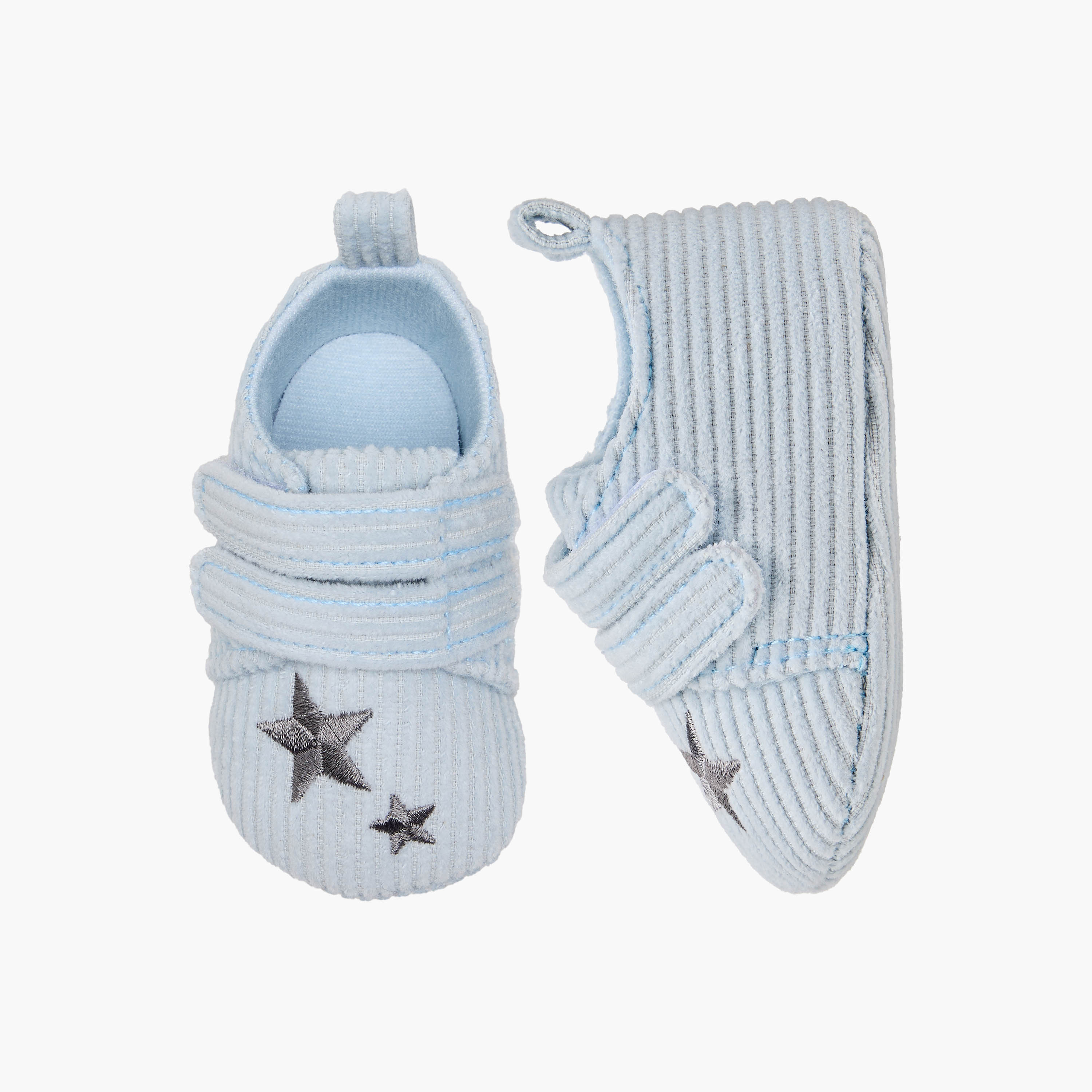 Juniors Booties with Star Embroidery-baby-boys-shoes-booties-image-1